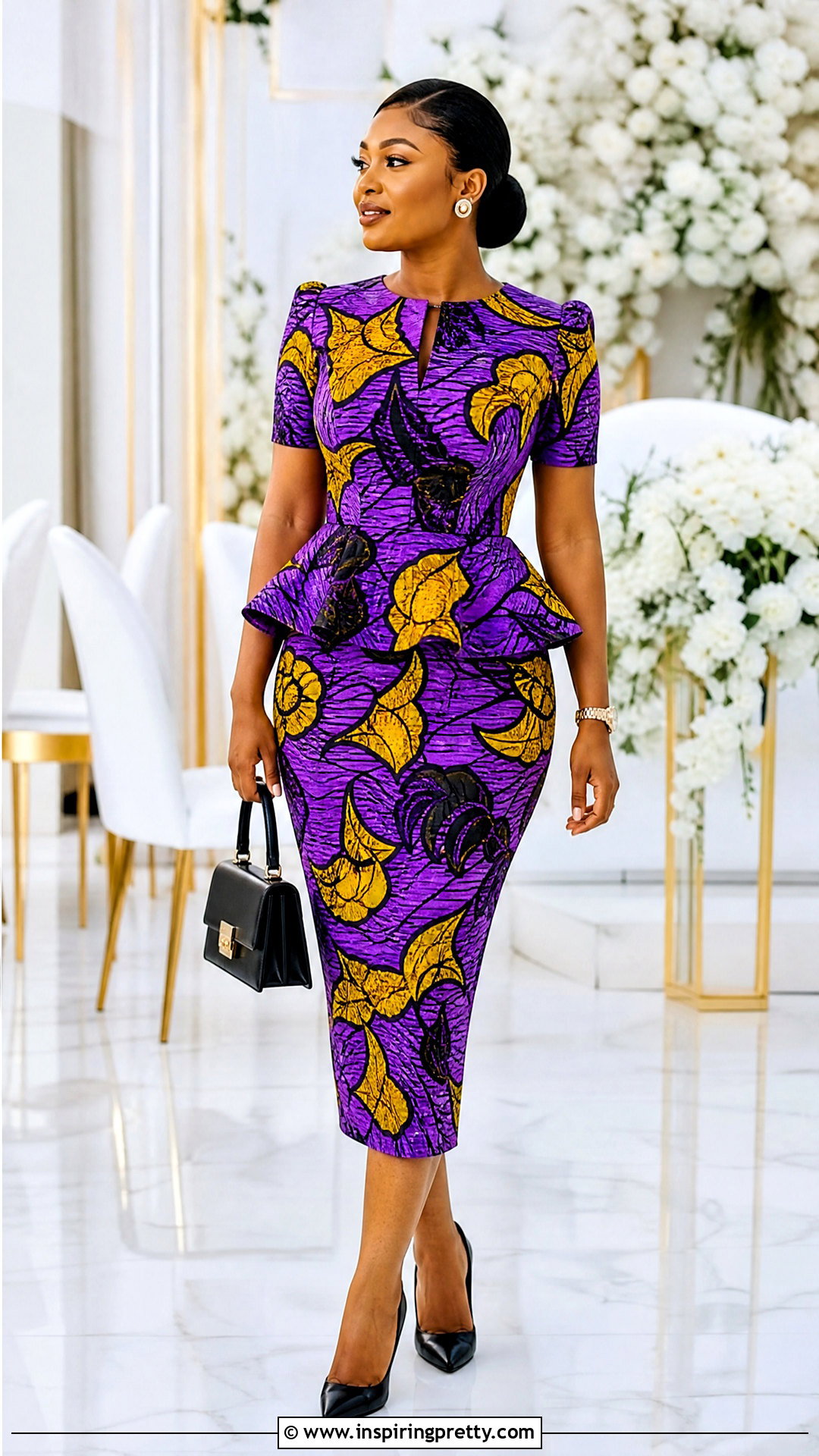 Ankara Peplum Top And Pencil Skirt - 50 Skirt And Top Ankara Styles