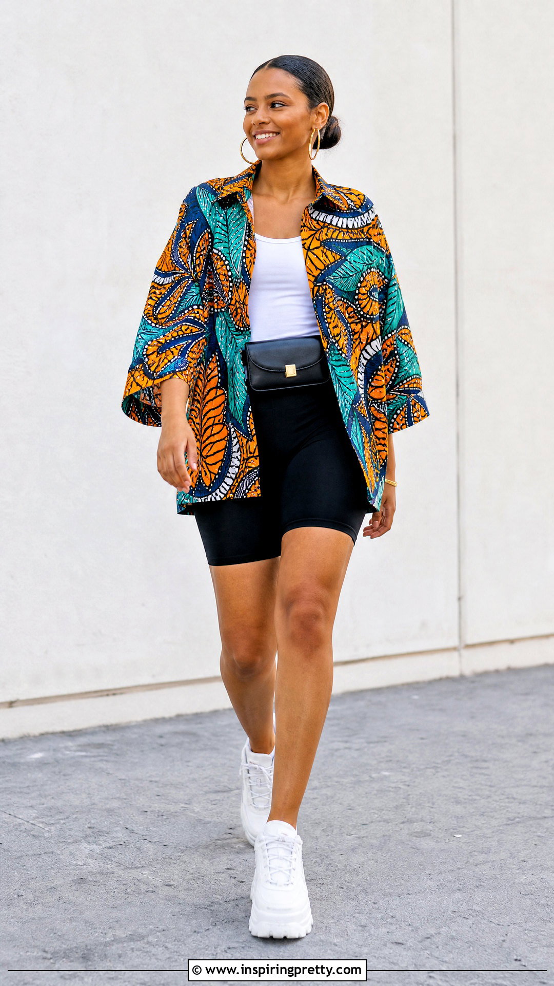 Ankara Shirt Top And Cycling Shorts - 50 ankara shorts and top for ladies