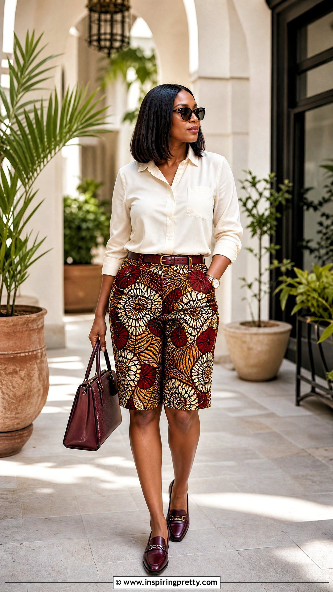 Ankara Shorts And Top With Loafers - 50 ankara short and top for ladies