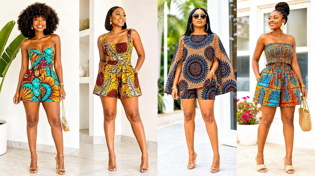 50 Ankara Shorts and Top for Ladies: Fresh Weekend Looks