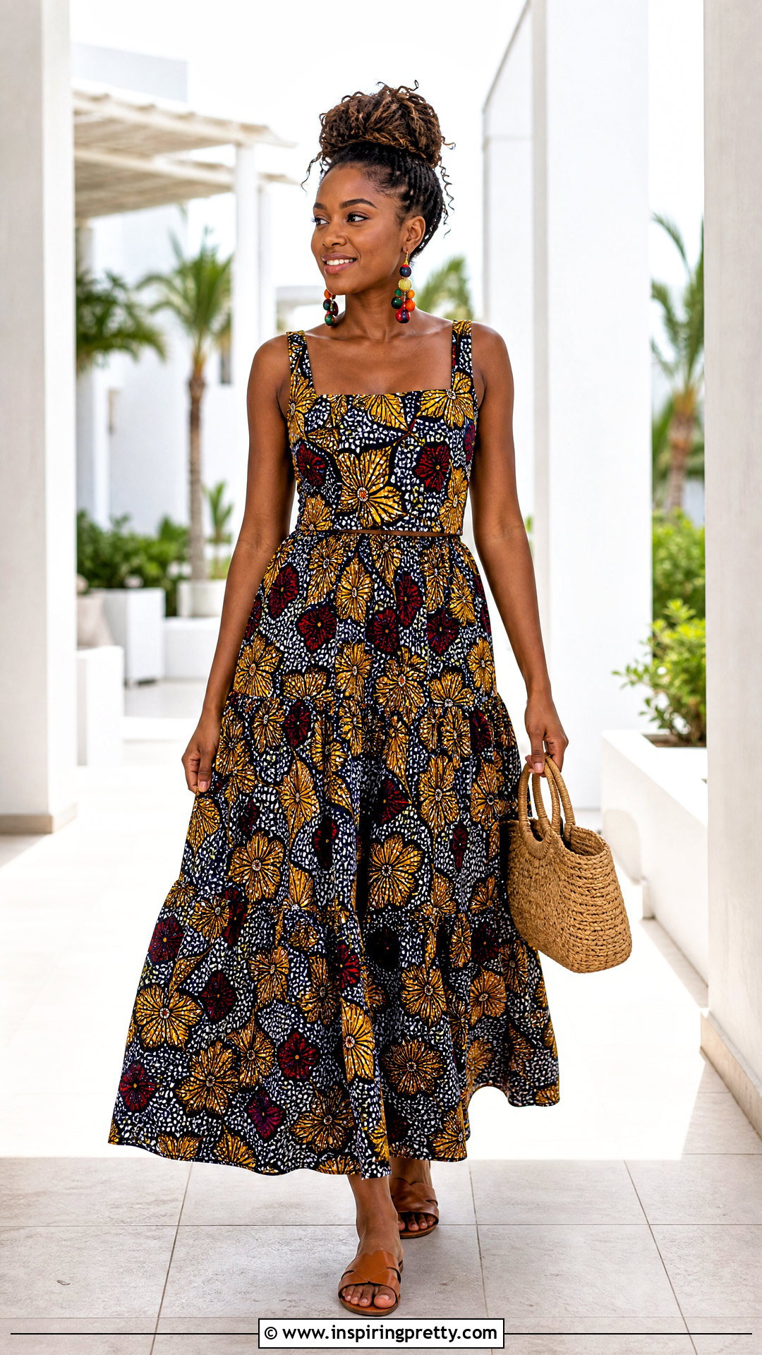 Ankara Sleeveless Top And Tiered Skirt - 50 Skirt And Top Ankara Styles