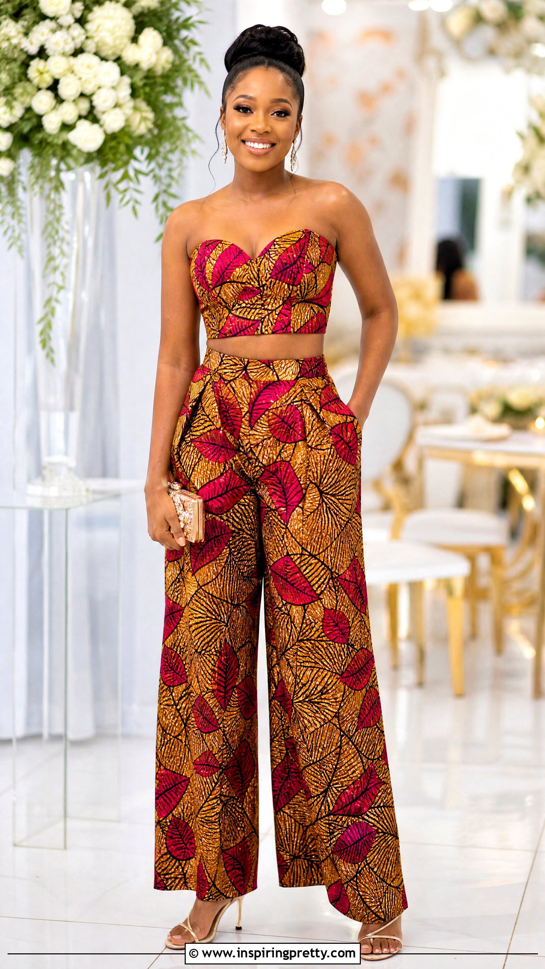 Ankara Sweetheart Crop Top And Palazzo Pants - 50 ankara crop top and palazzo pants
