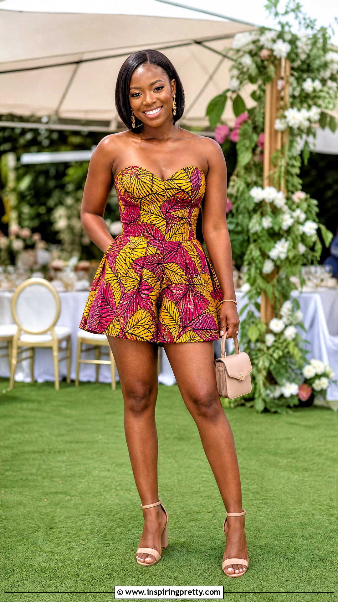 Ankara Sweetheart Top And Flared Shorts - 50 ankara shorts and top for ladies