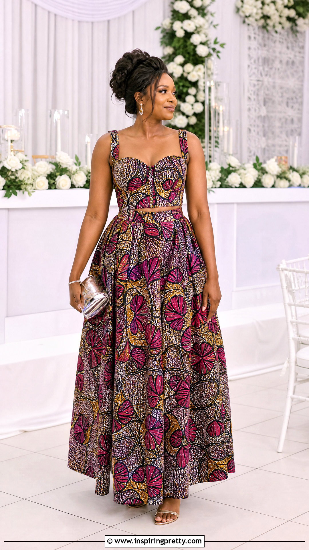 Ankara Sweetheart Top And Full Maxi Skirt Outfit - 50 ankara top and skirt outfits