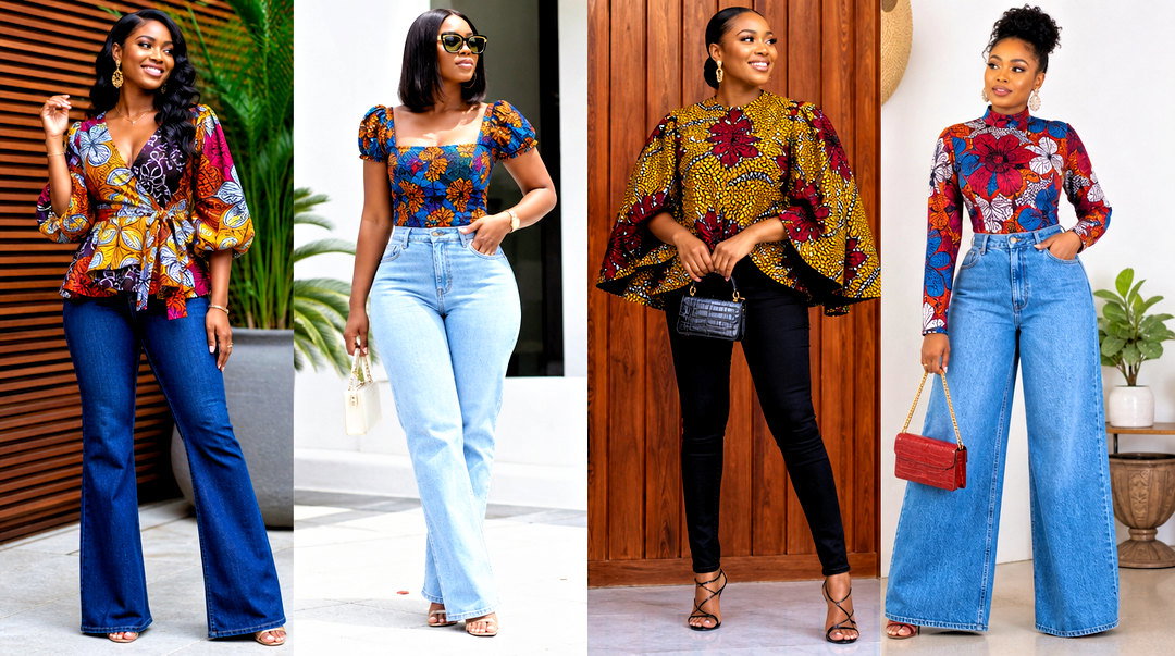 50 Ankara Top Styles for Jeans to Refresh Casual Looks Today