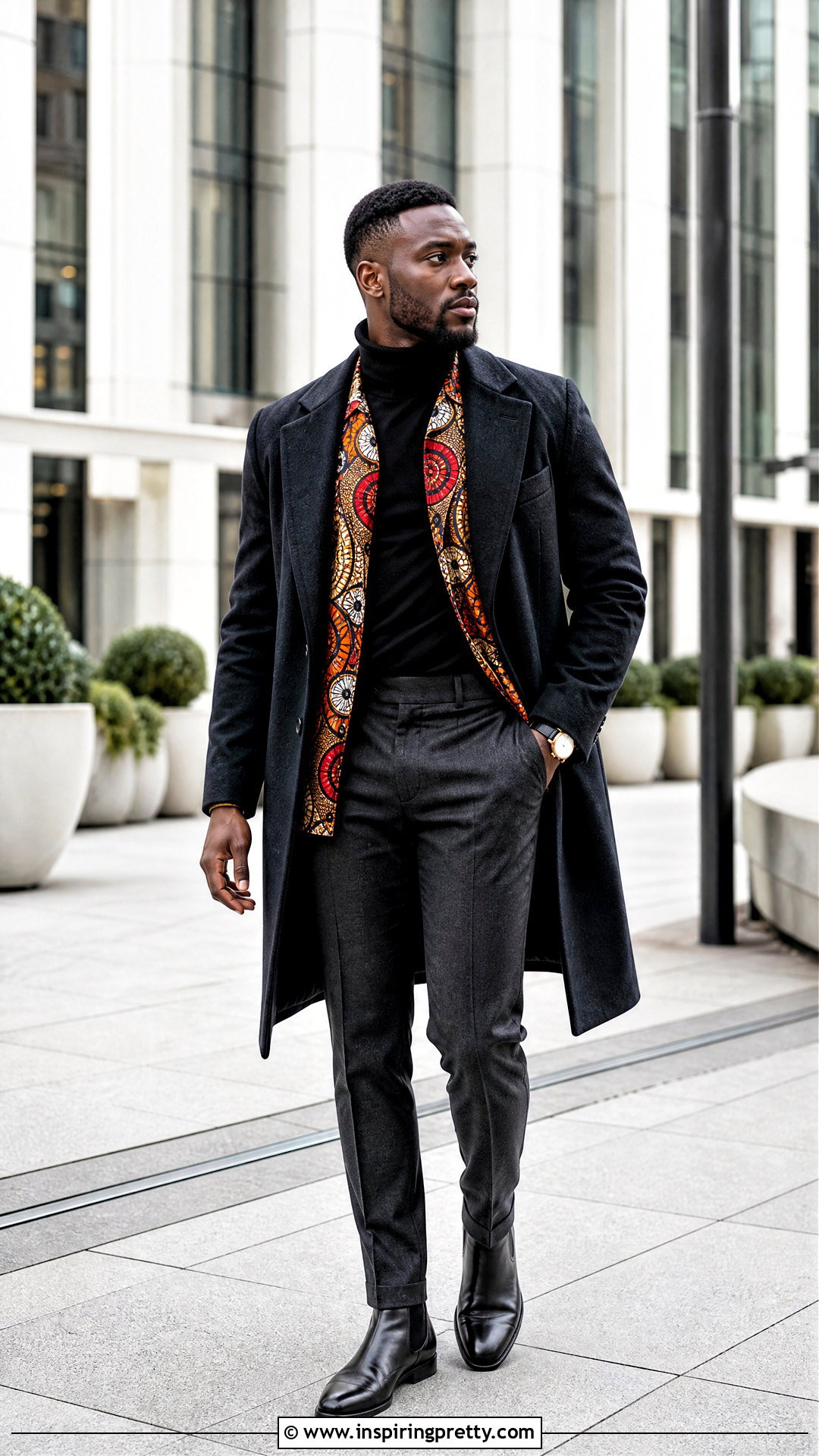 Ankara Top With Turtleneck And Trousers - 50 ankara top for men outfit ideas