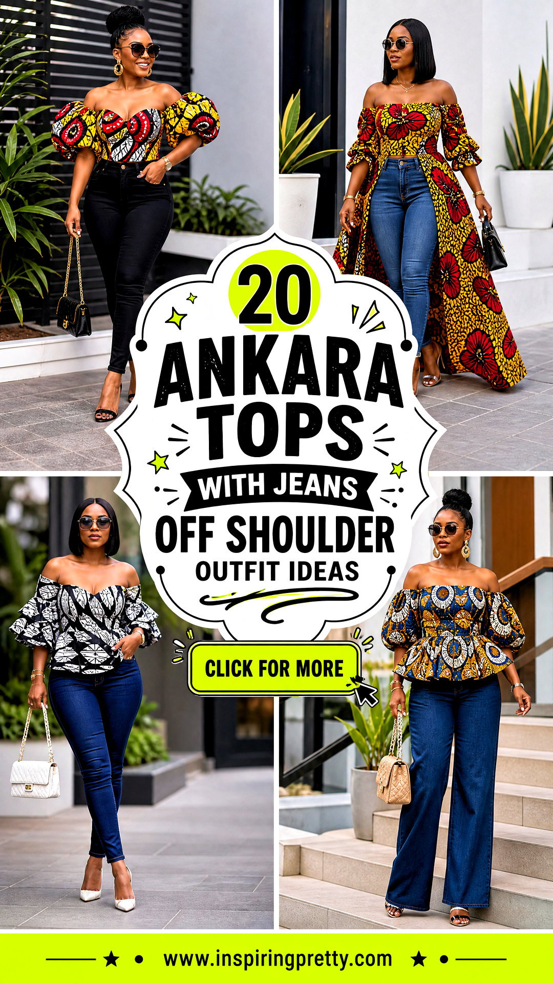 20 Ankara Tops With Jeans Off Shoulder Outfits to Inspire - 20 Ankara Tops With Jeans Off Shoulder Outfits to Inspire
