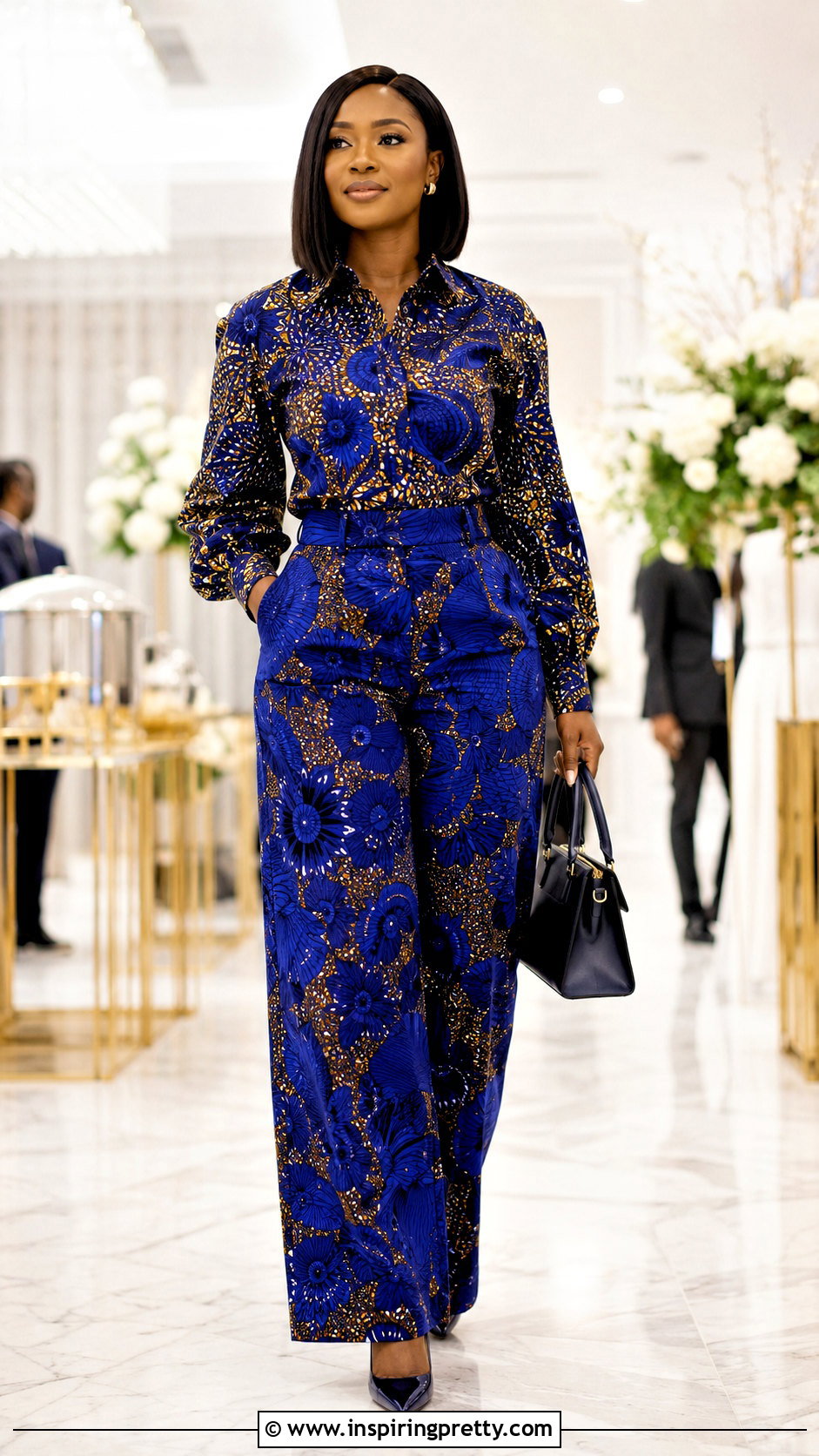 Ankara Trousers And Long Sleeve Blouse - 50 ankara trousers and top for women