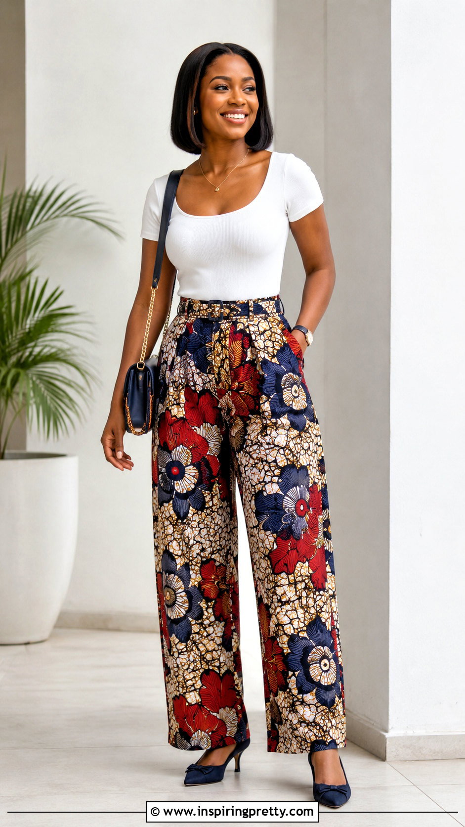 Ankara Trousers And Scoop Neck Top - 50 ankara trousers and top for women
