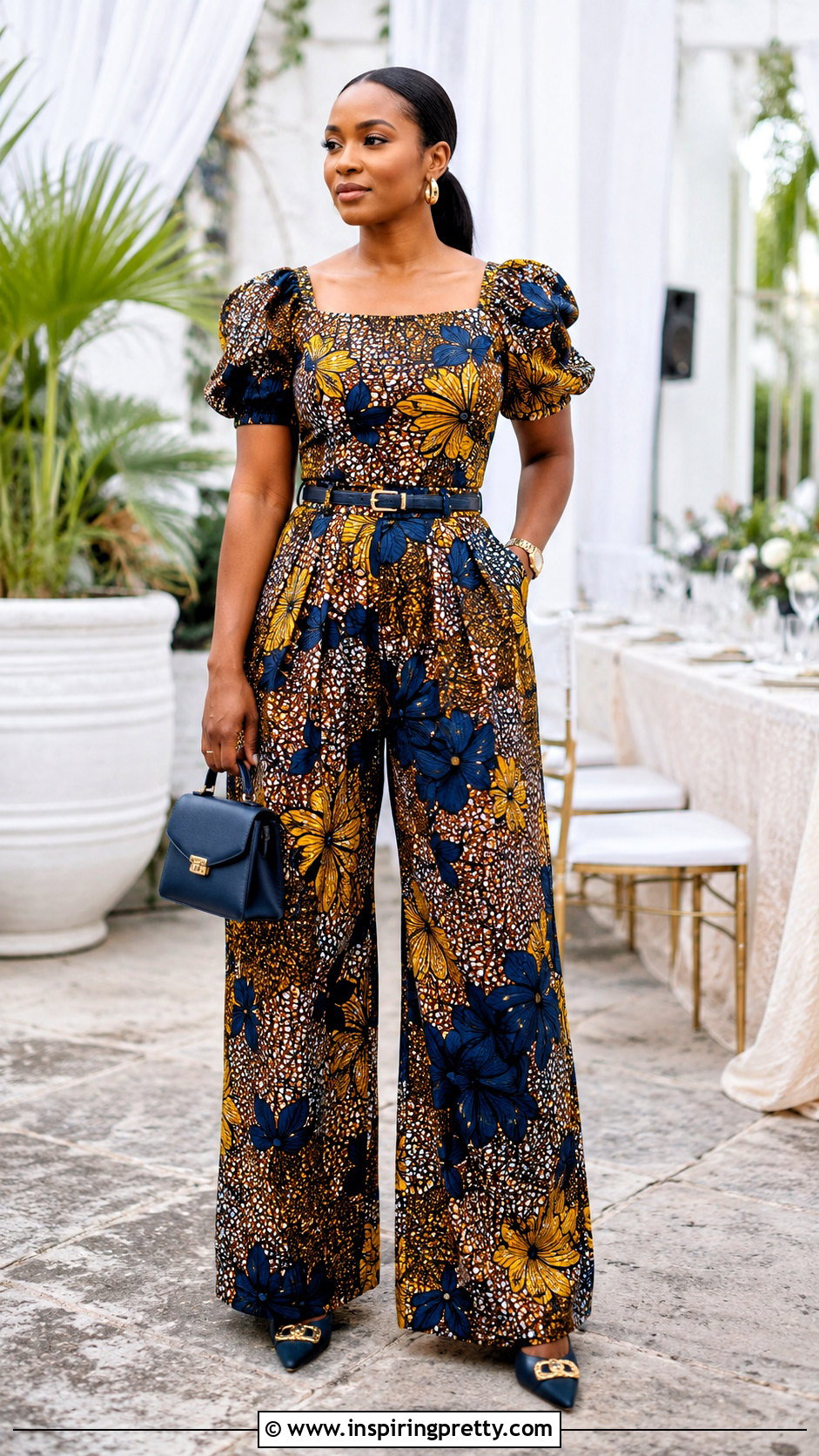 Ankara Trousers And Square Neck Top - 50 ankara trousers and top for women