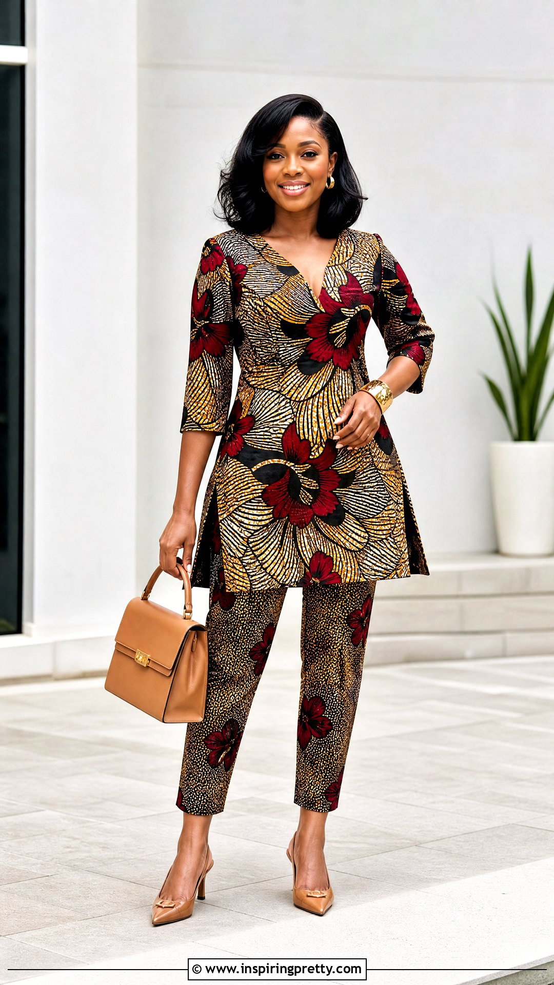 Ankara Tunic Top And Cropped Trousers - 25 trousers and tops ankara outfits