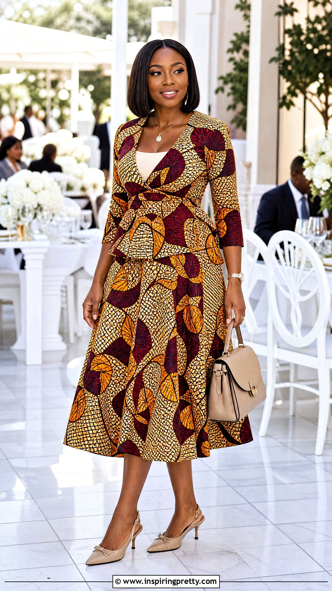 Ankara Wrap Top And A Line Skirt Outfit - 50 ankara top and skirt outfits