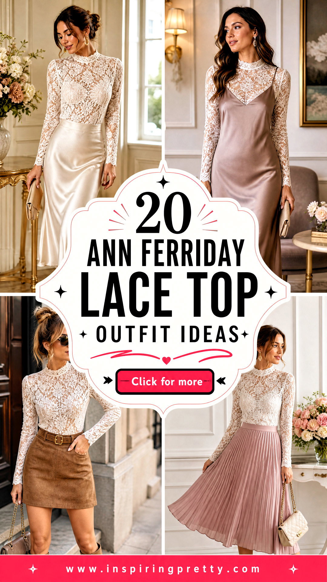 20 Ann Ferriday Lace Top Outfit Ideas for Refined Looks - 20 Ann Ferriday Lace Top Outfit Ideas for Refined Looks