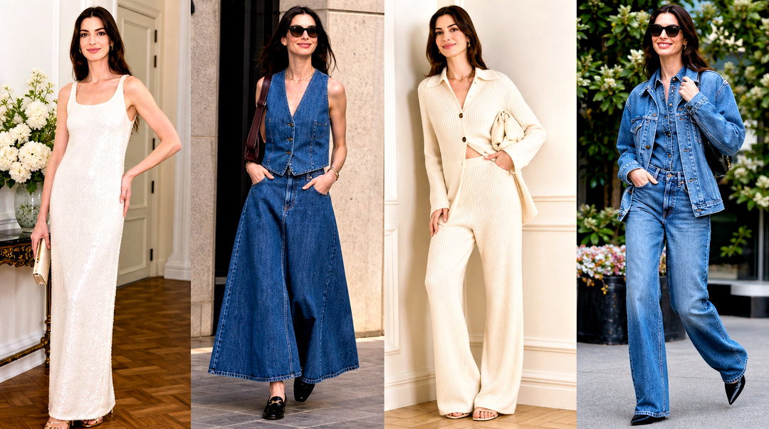 20 Anne Hathaway Top Outfit Ideas for Timeless Chic Style