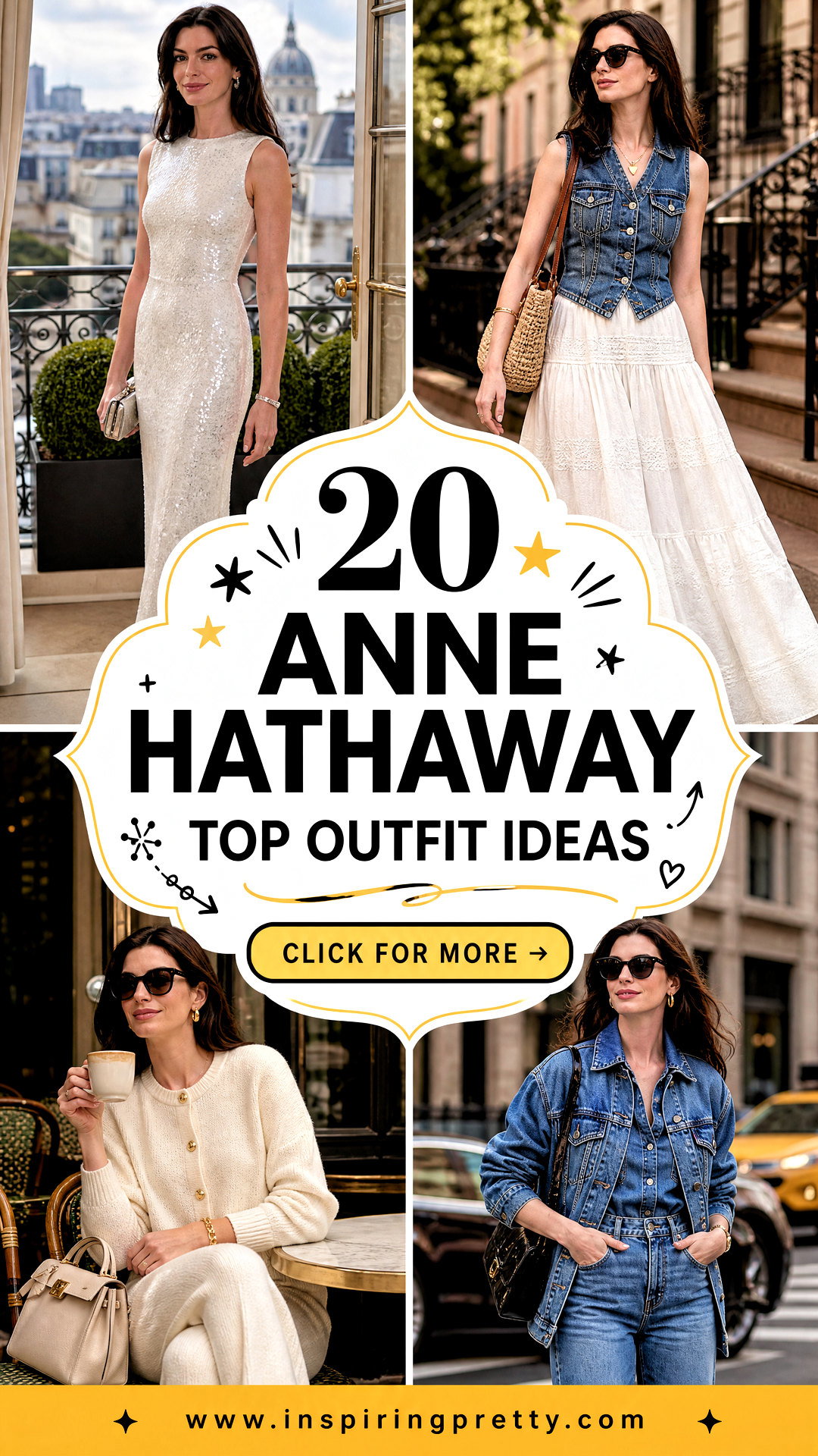 20 Anne Hathaway Top Outfit Ideas for Timeless Chic Style - 20 Anne Hathaway Top Outfit Ideas for Timeless Chic Style
