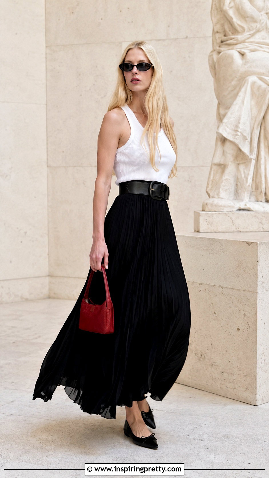 Anya Taylor Joy Tank Top With Black Maxi Skirt - 20 Anya Taylor Joy Tank Top outfit ideas