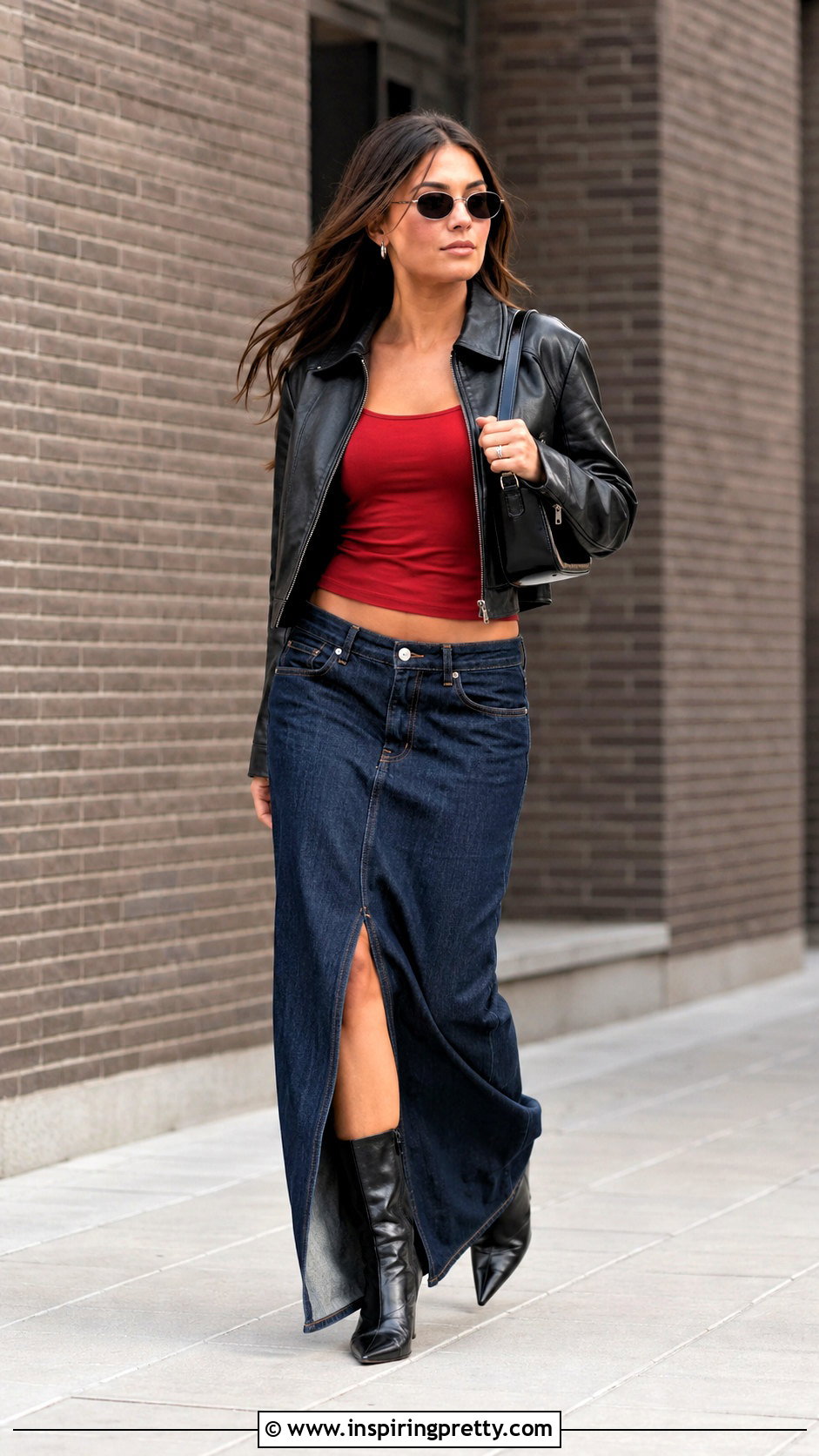 Anya Taylor Joy Tank Top With Denim Maxi Skirt - 20 Anya Taylor Joy Tank Top outfit ideas