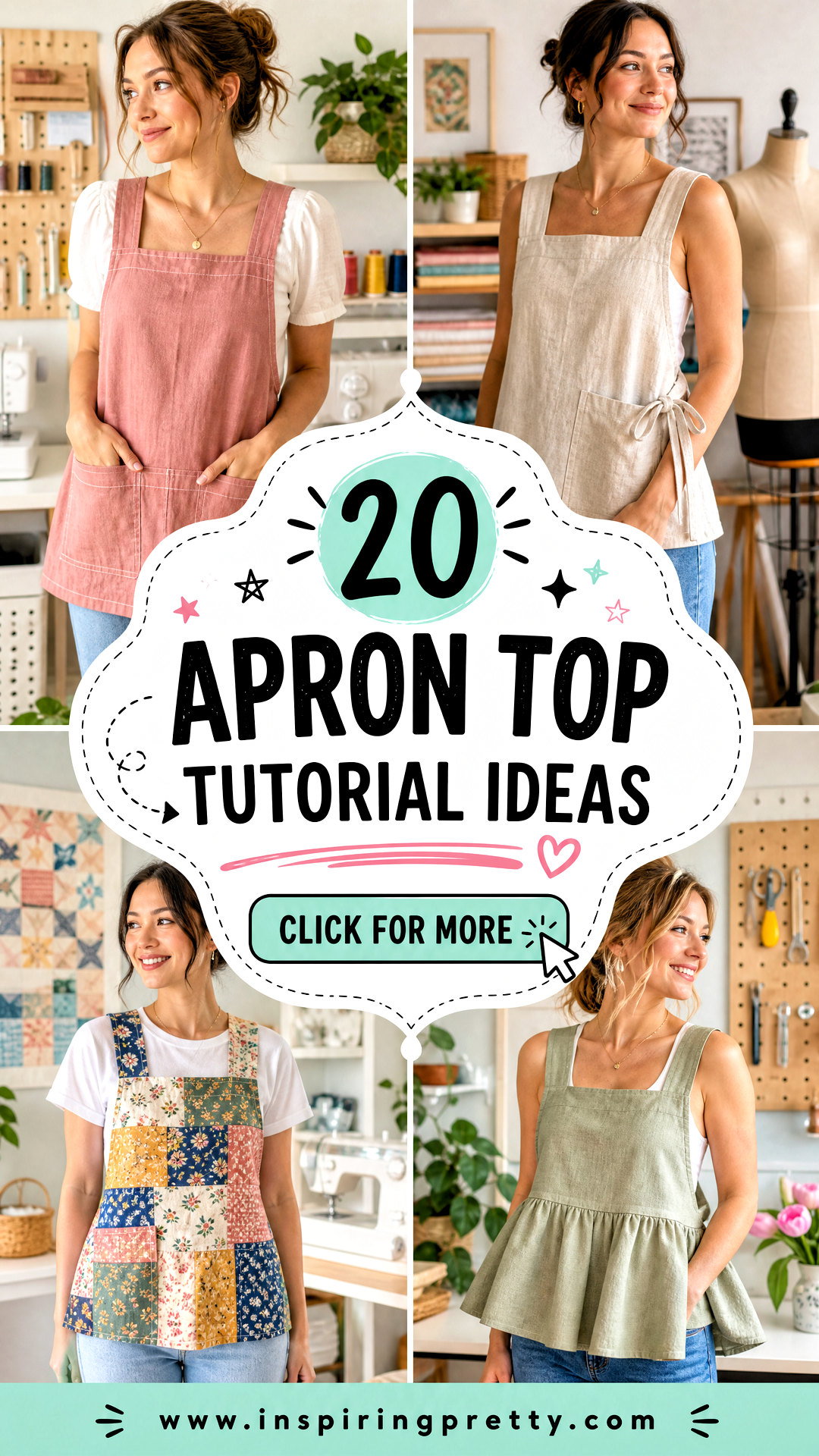 20 Apron Top Tutorials for Stylish Beginner DIY Projects - 20 Apron Top Tutorials for Stylish Beginner DIY Projects