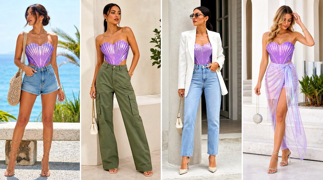 25 Ariel Shell Top Outfit Ideas for Mermaidcore Style