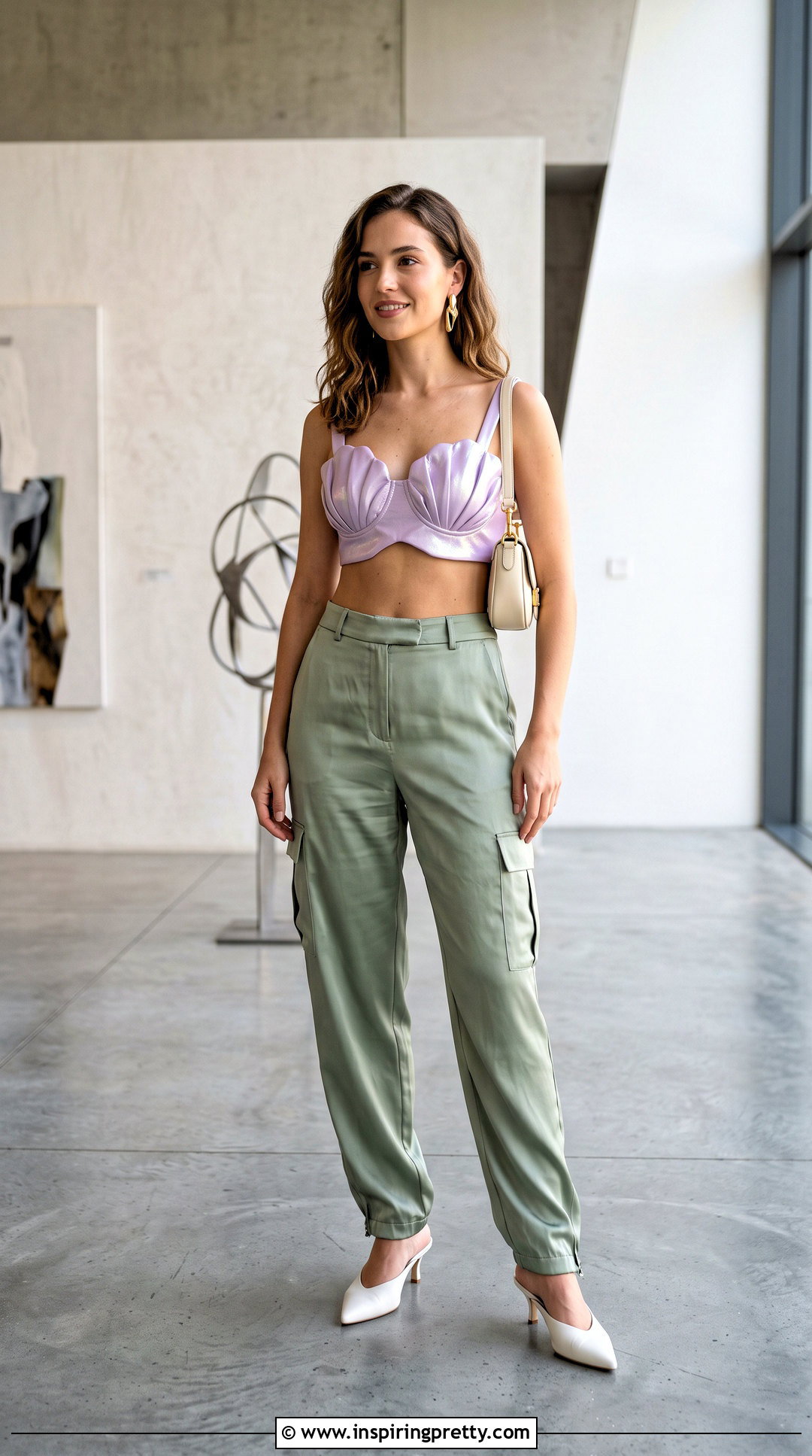 Ariel Shell Top With Satin Cargo Pants - 25 ariel shell top outfit ideas