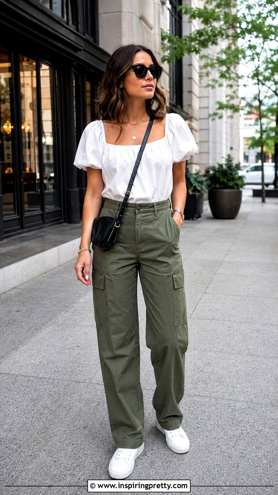 Aritzia Martine Top With Cargo Pants And Sneakers - 20 aritzia martine top outfit ideas