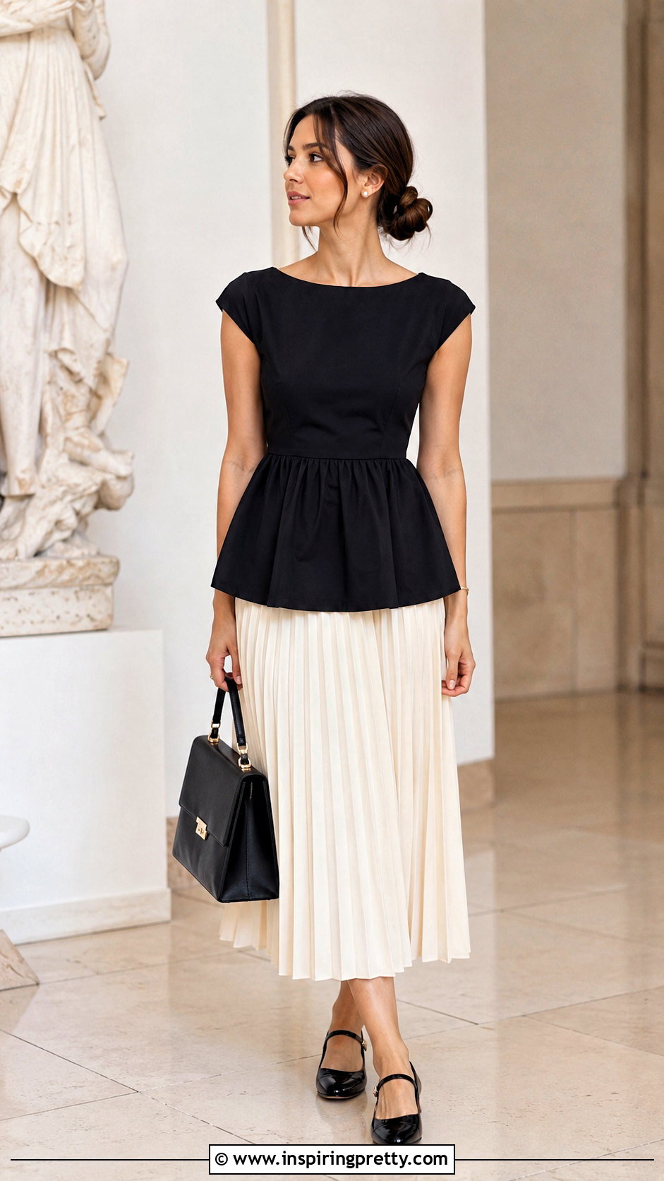 Aritzia Martine Top With Pleated Midi Skirt And Mary Janes - 20 aritzia martine top outfit ideas