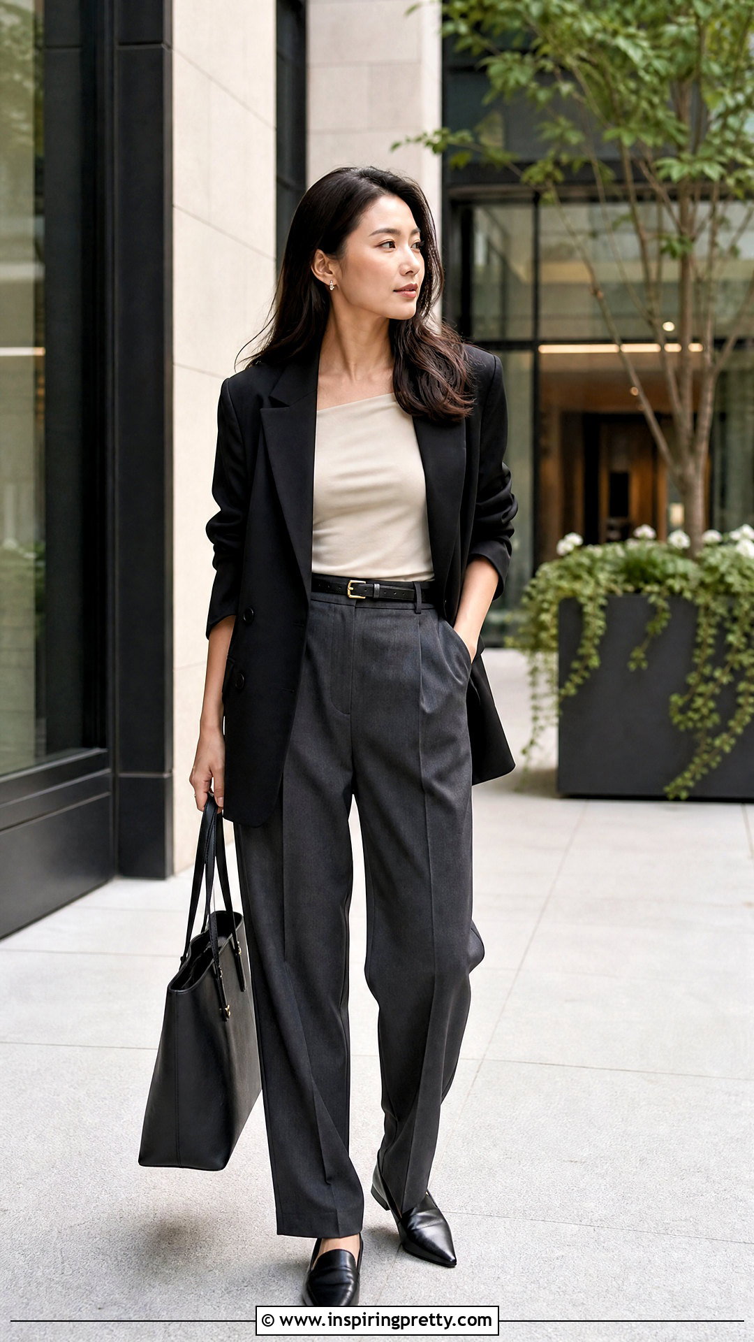 Aritzia Streamline Top With Blazer And Trousers - 20 aritzia streamline top outfit ideas
