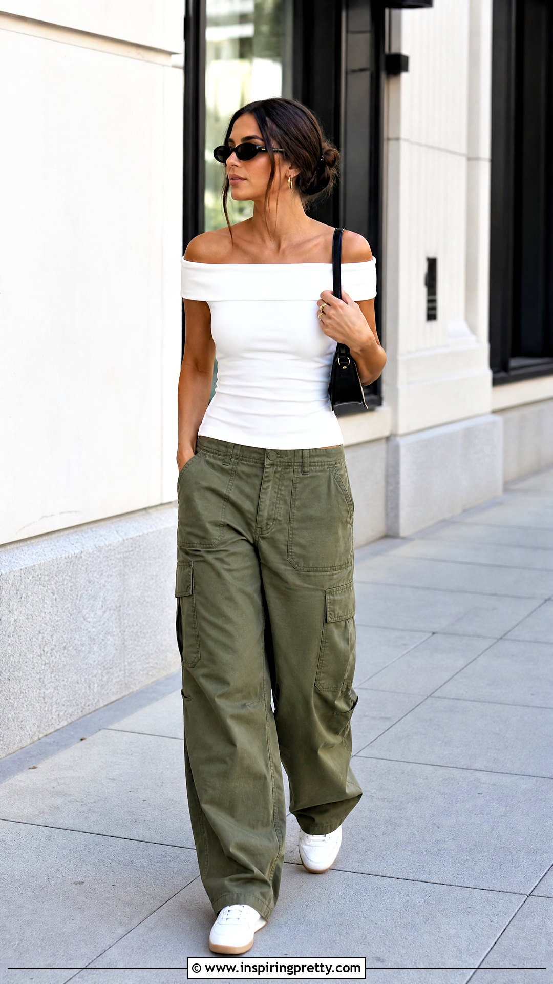 Aritzia Streamline Top With Cargo Pants - 20 aritzia streamline top outfit ideas