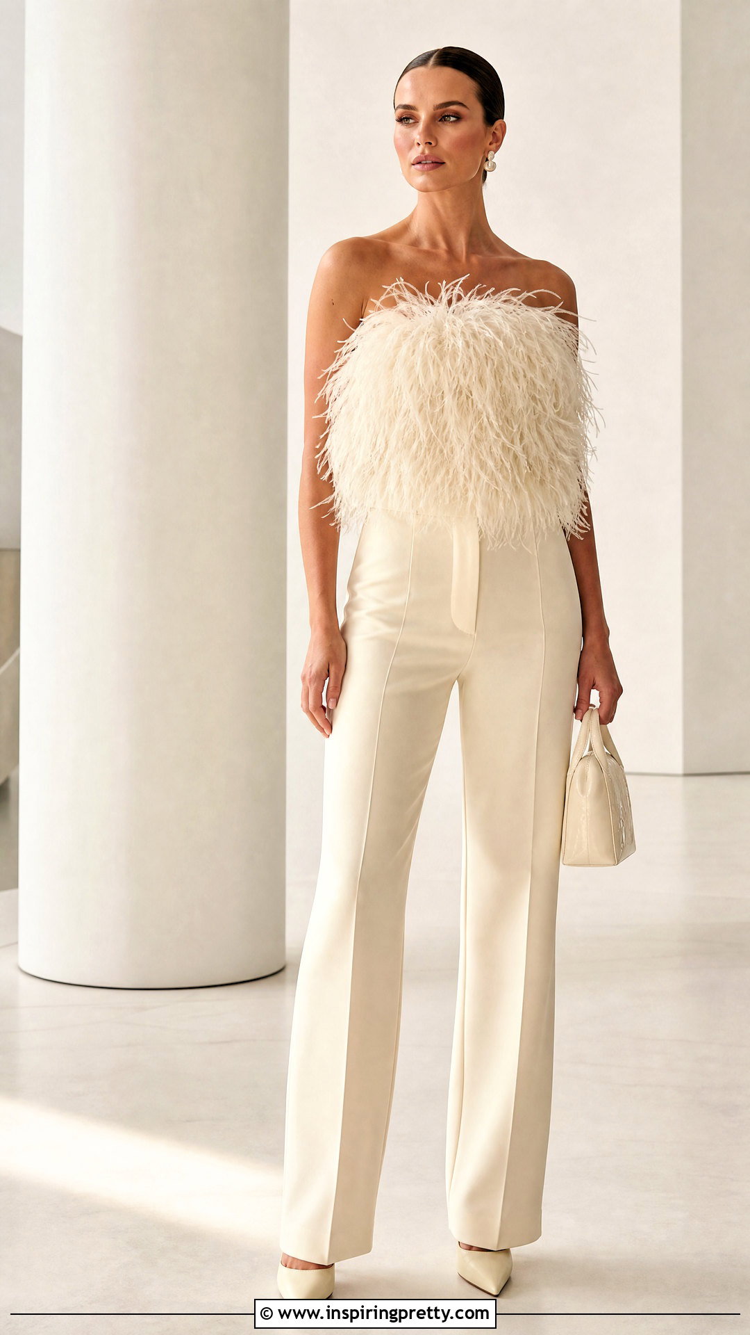 Arlington Feather Top With Monochrome Separates - 20 16arlington feather top outfit ideas