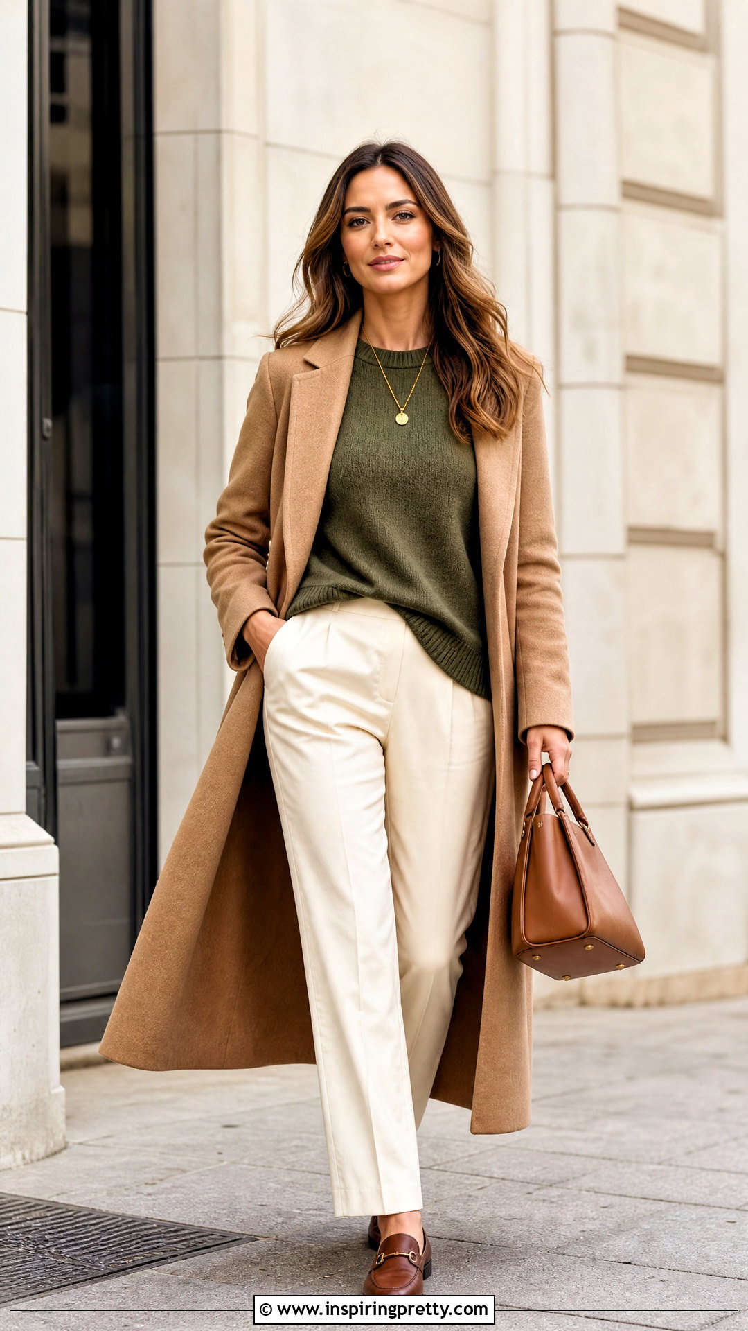 Army Green Sweater With Cream Pants - 25 Army Green Tops For Women
