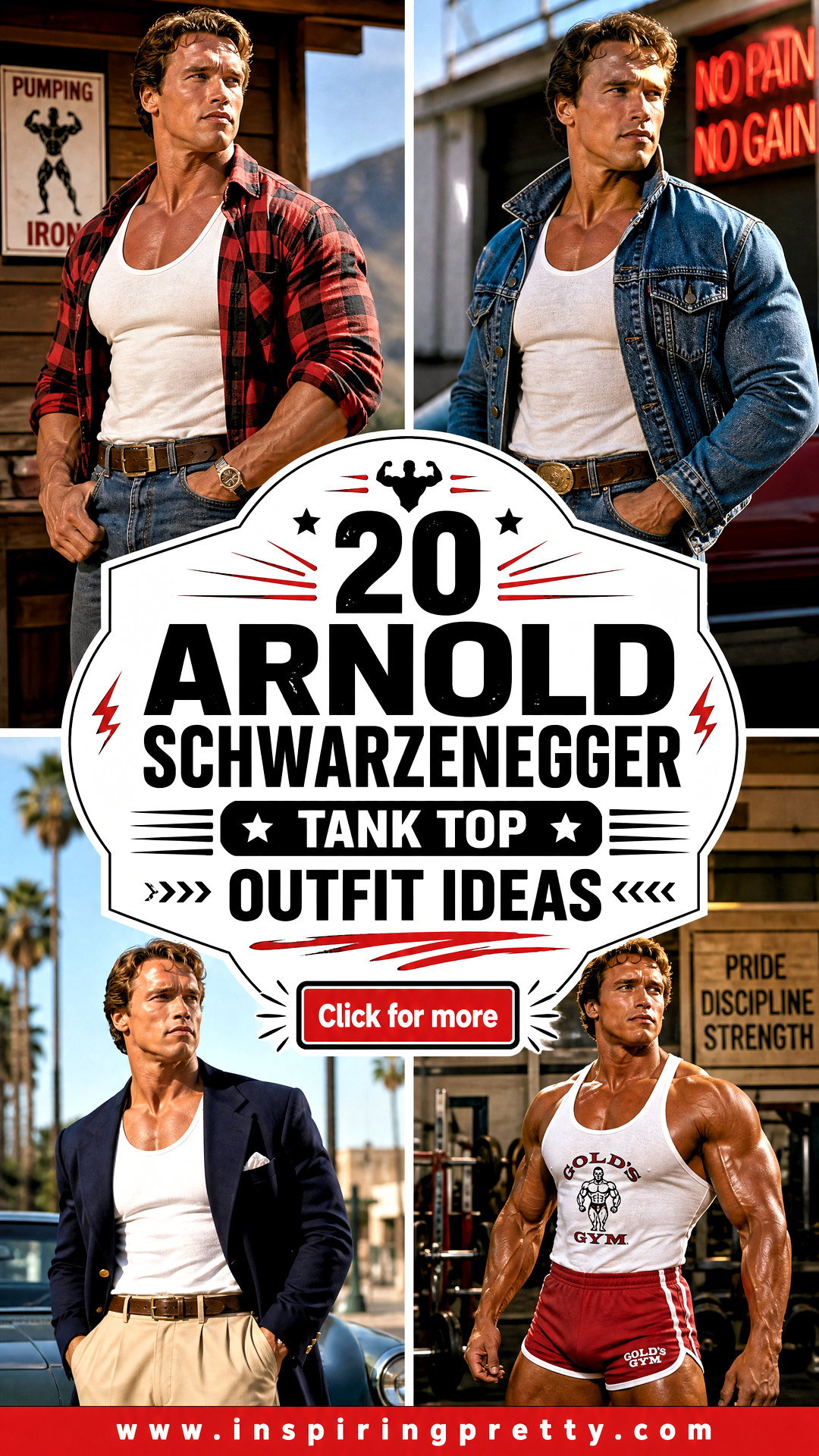 20 Arnold Schwarzenegger Tank Top Outfit Ideas for Bold Style - 20 Arnold Schwarzenegger Tank Top Outfit Ideas for Bold Style