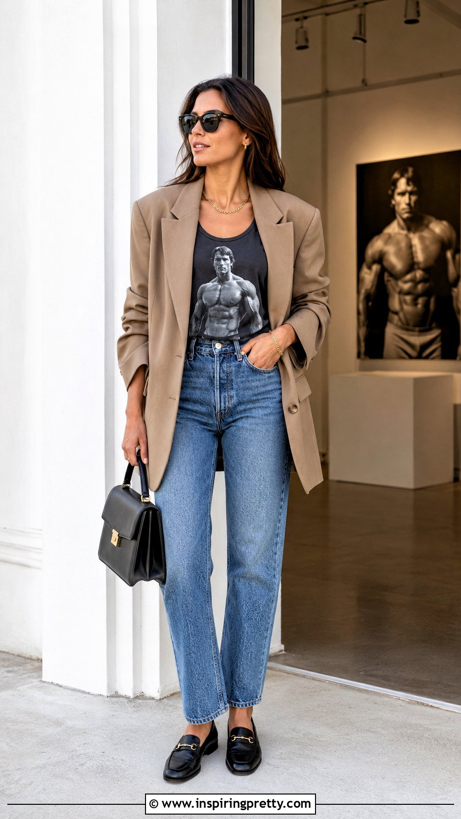 Arnold Schwarzenegger Tank Top With A Blazer - 20 arnold schwarzenegger tank top outfit ideas