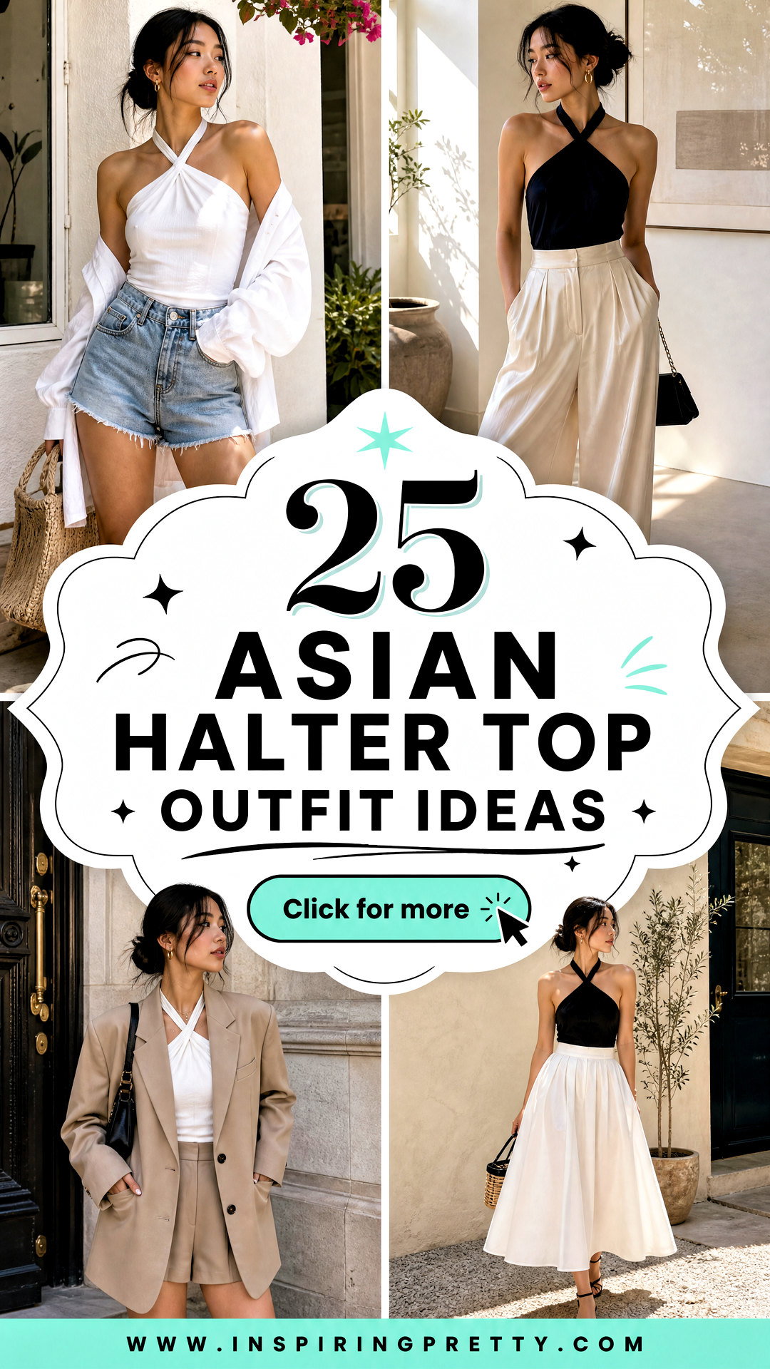 25 Asian Halter Top Outfit Ideas for Sleek Summer Style - 25 Asian Halter Top Outfit Ideas for Sleek Summer Style
