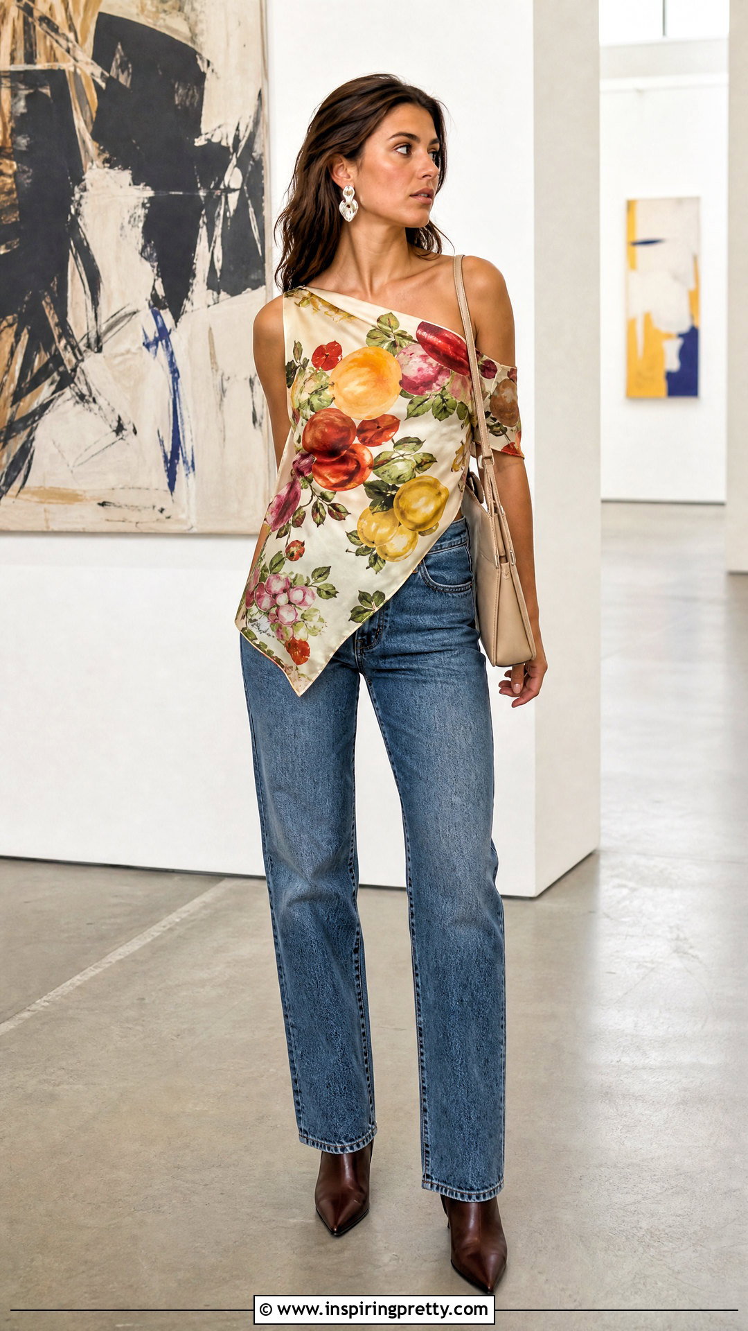 Asymmetric Fruitsaladvintage Top With Straight Leg Jeans - 25 Fruitsaladvintage Tops outfit ideas