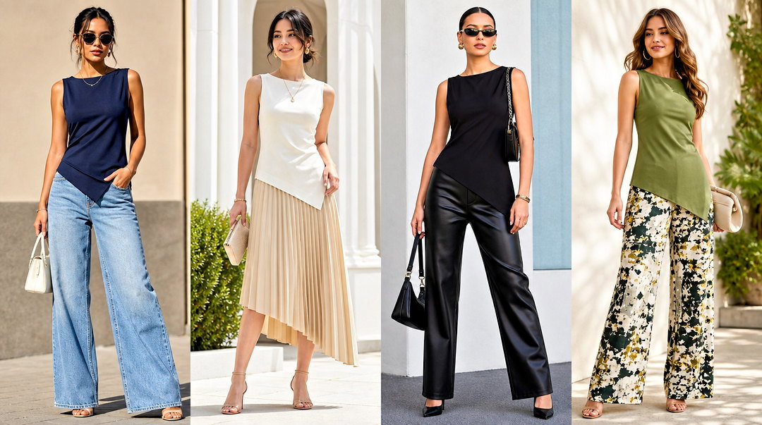 25 Asymmetrical Hem Tank Top Outfit Ideas for Modern Style
