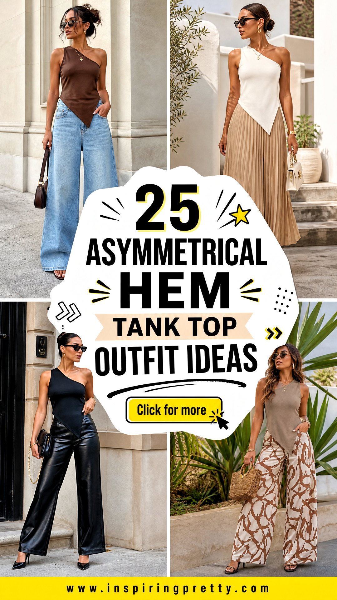 25 Asymmetrical Hem Tank Top Outfit Ideas for Modern Style - 25 Asymmetrical Hem Tank Top Outfit Ideas for Modern Style