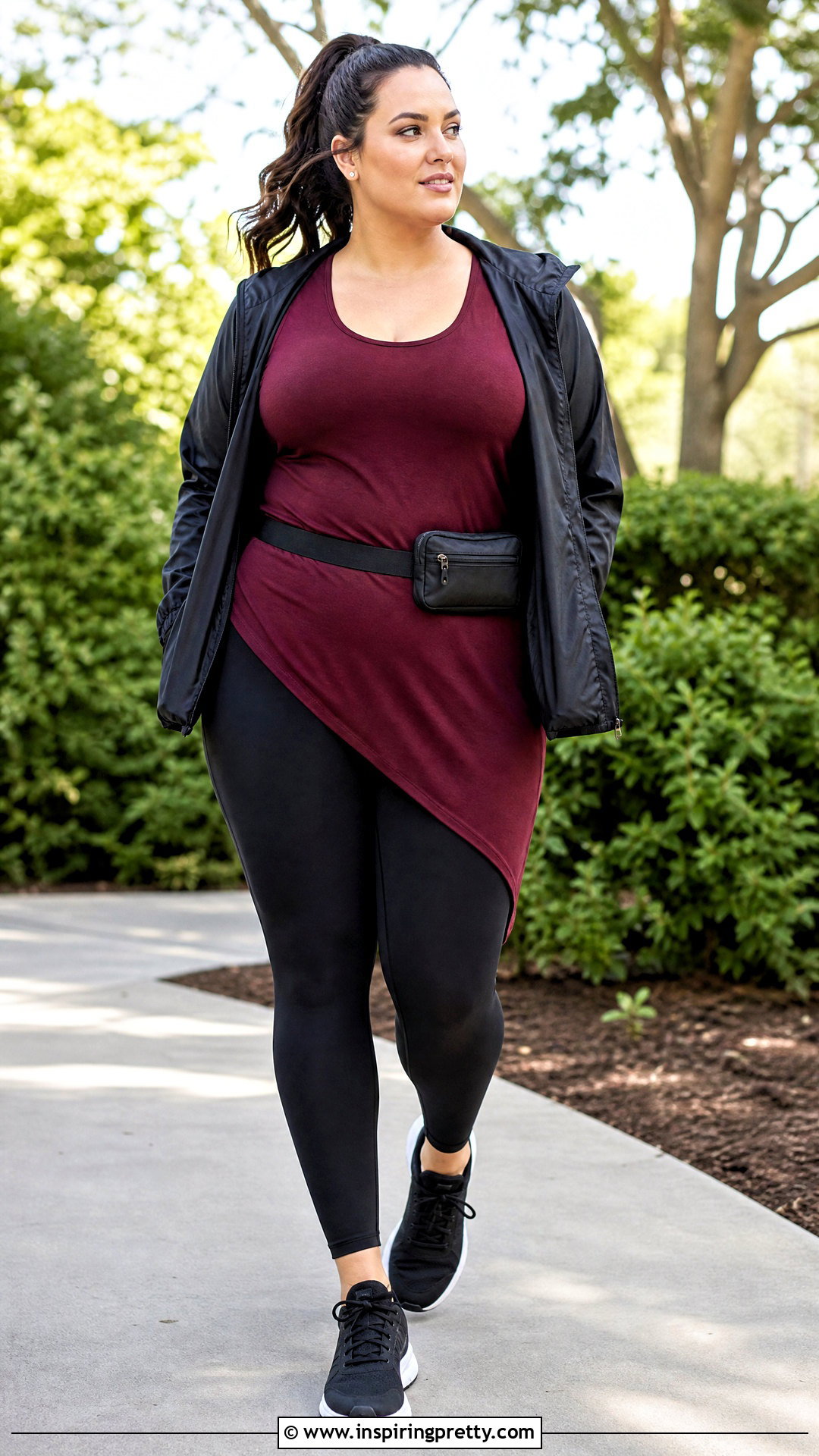 Asymmetrical Hem Tank Top With Black Leggings - 25 asymmetrical hem tank top outfit ideas