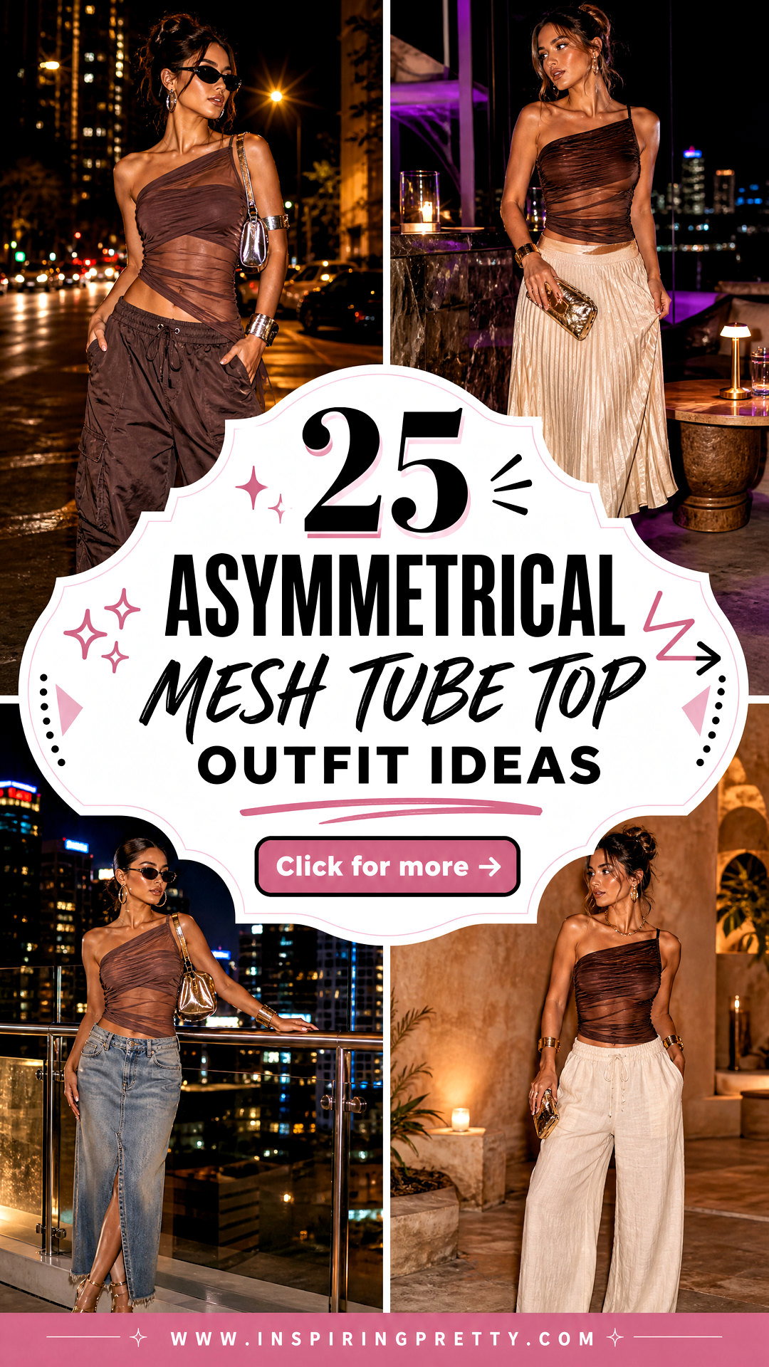 25 Asymmetrical Mesh Tube Top Outfit Ideas for Party Nights - 25 Asymmetrical Mesh Tube Top Outfit Ideas for Party Nights
