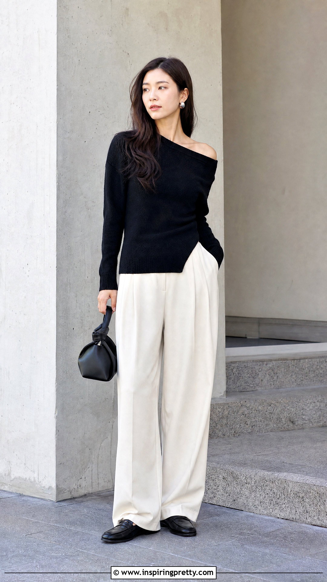 Asymmetrical Top Outfit - 50 korean tops for women