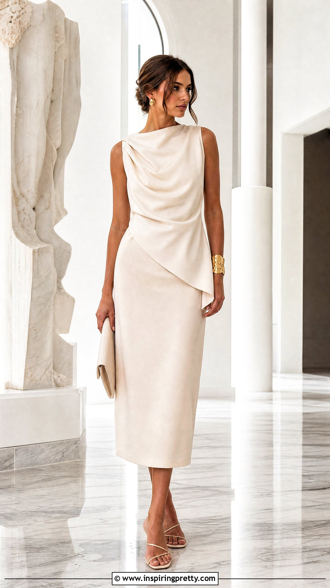 Asymmetrical Top With Column Skirt - 50 cute tops for women