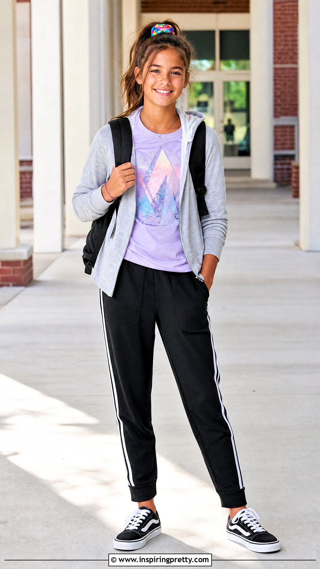 Athleta Girl Graphic Tee With Track Pants - 20 athleta girl tops outfit ideas