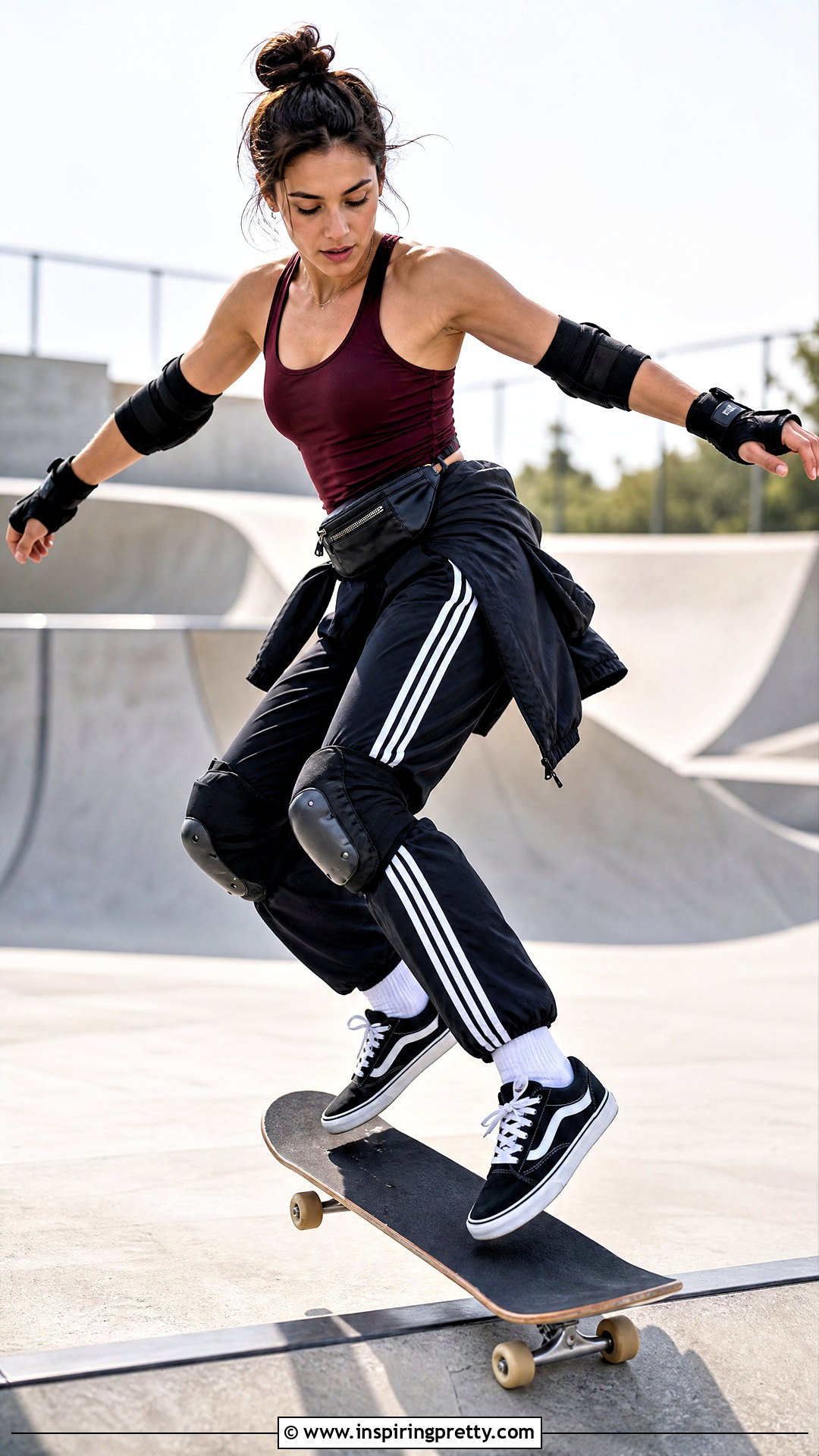 Athletic Skater Tank Top With Track Pants - 20 skater tank tops outfit ideas