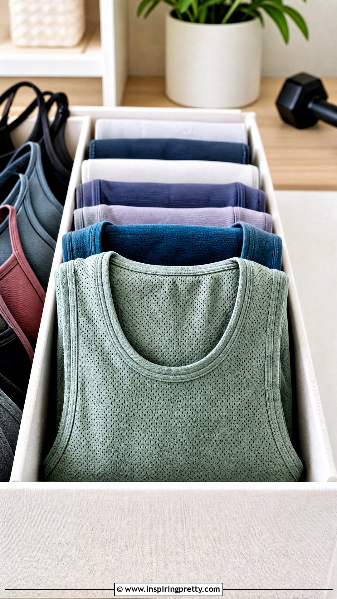 Athletic Tank Top Fold - how to fold tank tops for storage (20 ways)