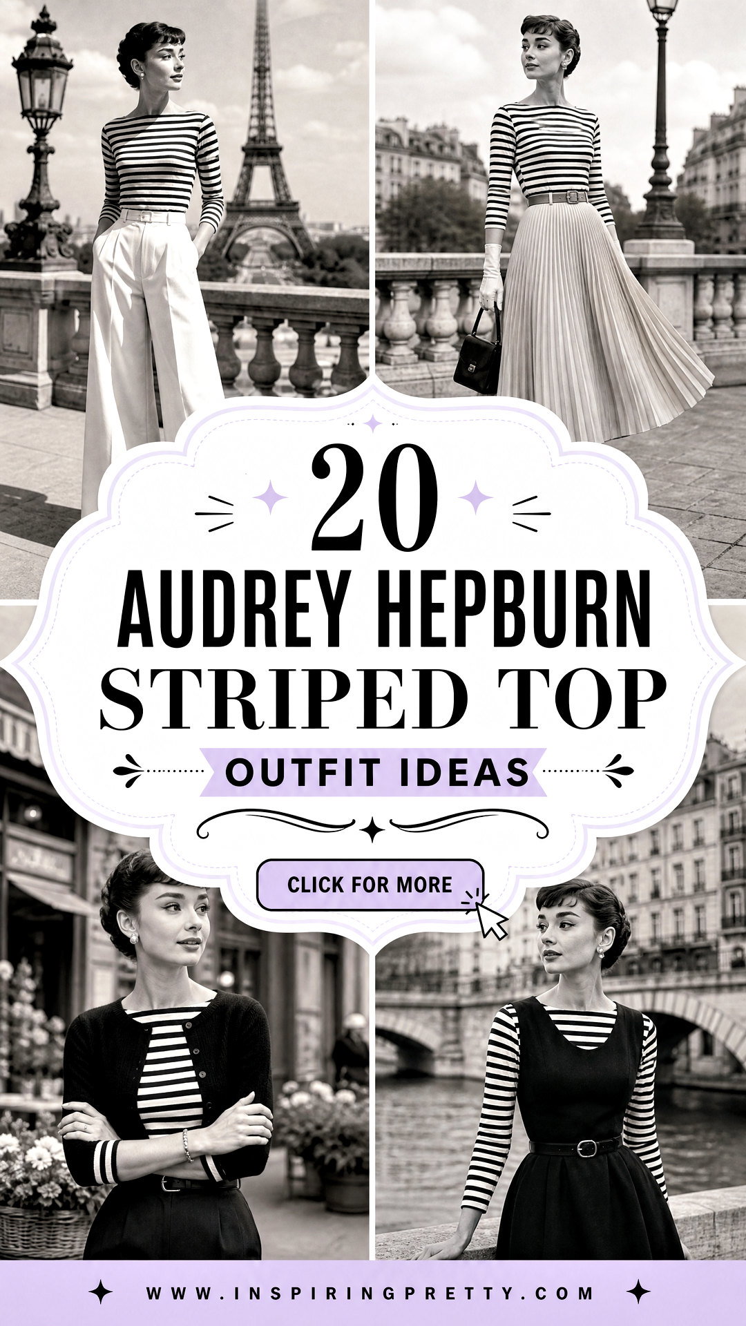 20 Audrey Hepburn Striped Top Outfit Ideas for Timeless Style - 20 Audrey Hepburn Striped Top Outfit Ideas for Timeless Style