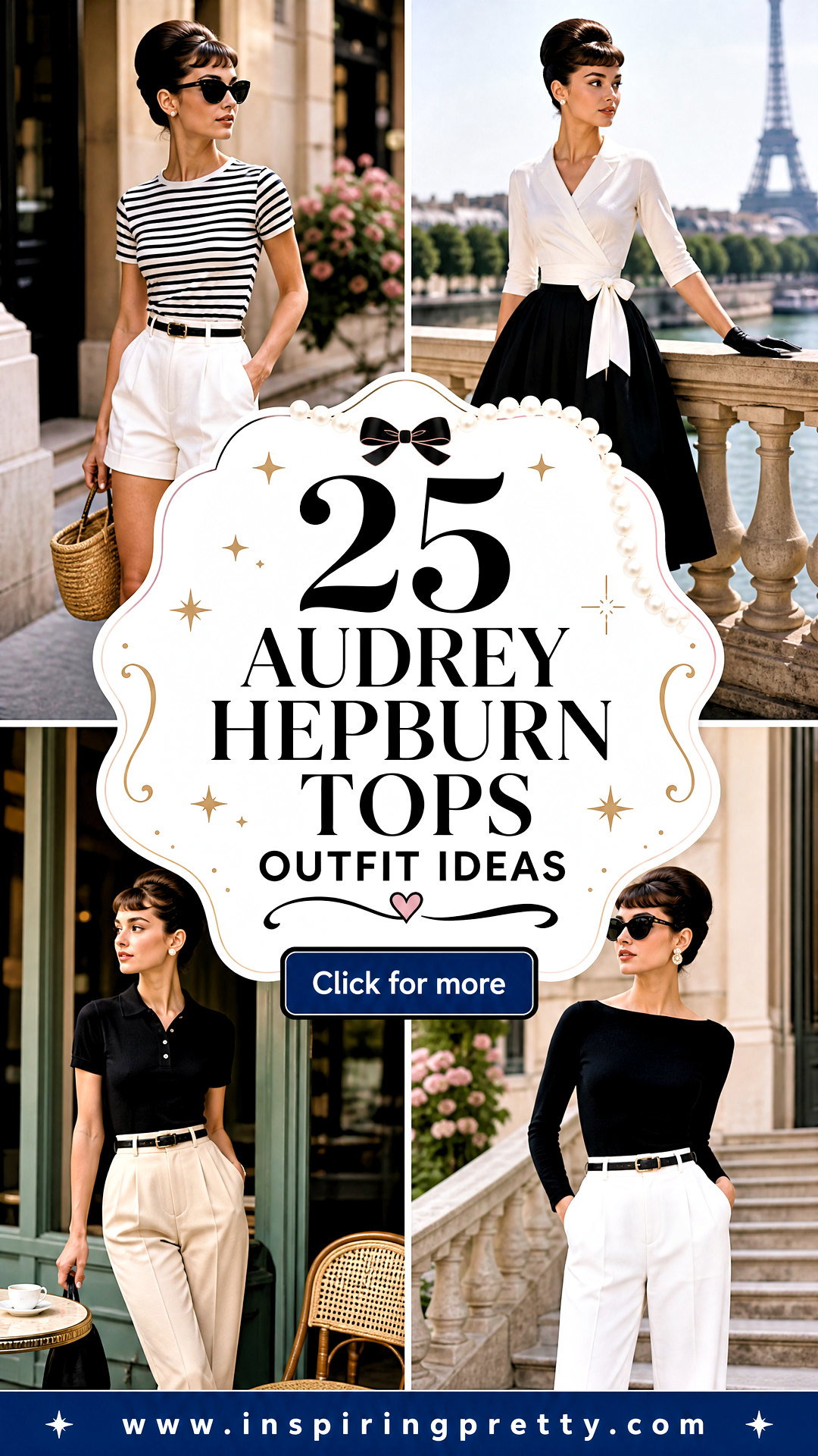 25 Audrey Hepburn Tops Outfit Ideas for Timeless Elegance - 25 Audrey Hepburn Tops Outfit Ideas for Timeless Elegance