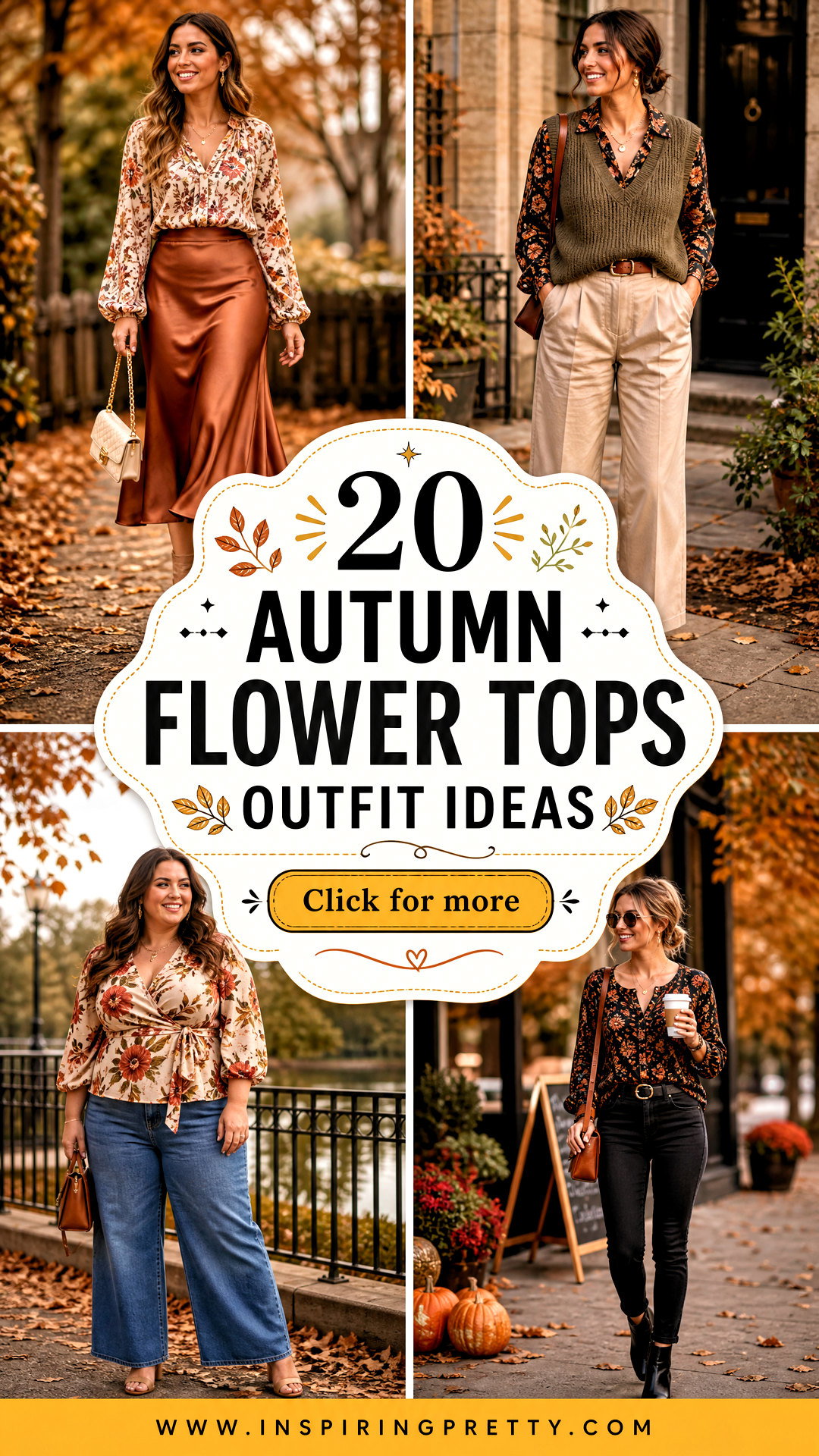 20 Autumn Flower Tops Outfit Ideas for Cozy Seasonal Style - 20 Autumn Flower Tops Outfit Ideas for Cozy Seasonal Style