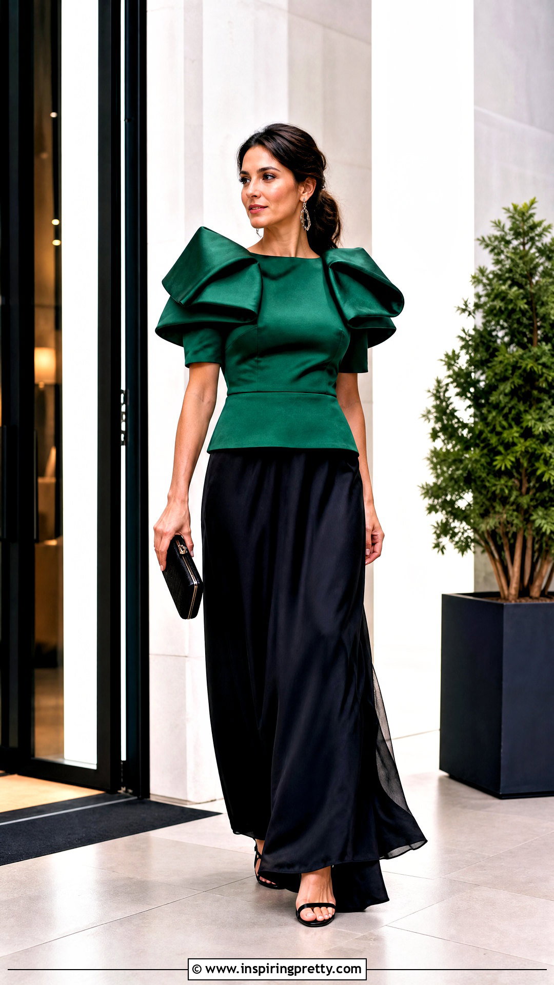 BCBG Statement Top With Maxi Skirt - 20 bcbg tops outfit ideas