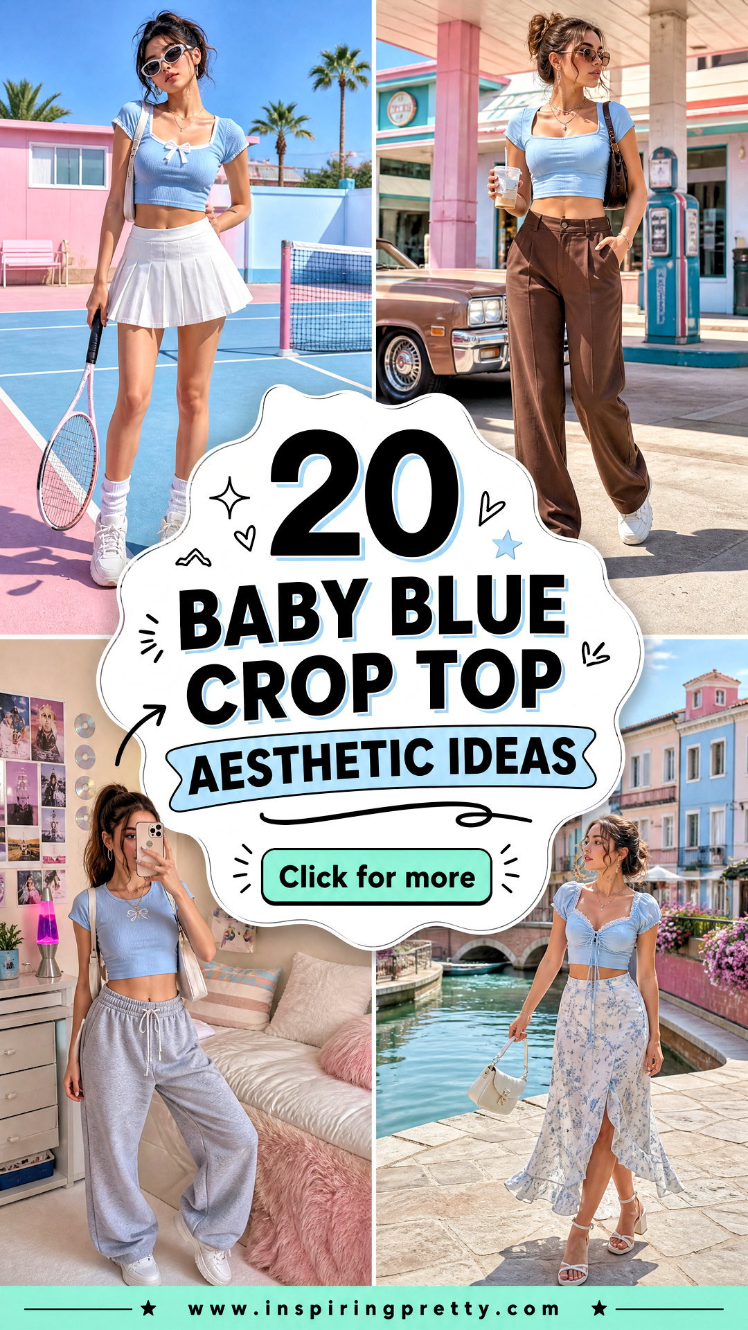 20 Baby Blue Crop Top Aesthetic Ideas for Dreamy Y2K Style - 20 Baby Blue Crop Top Aesthetic Ideas for Dreamy Y2K Style