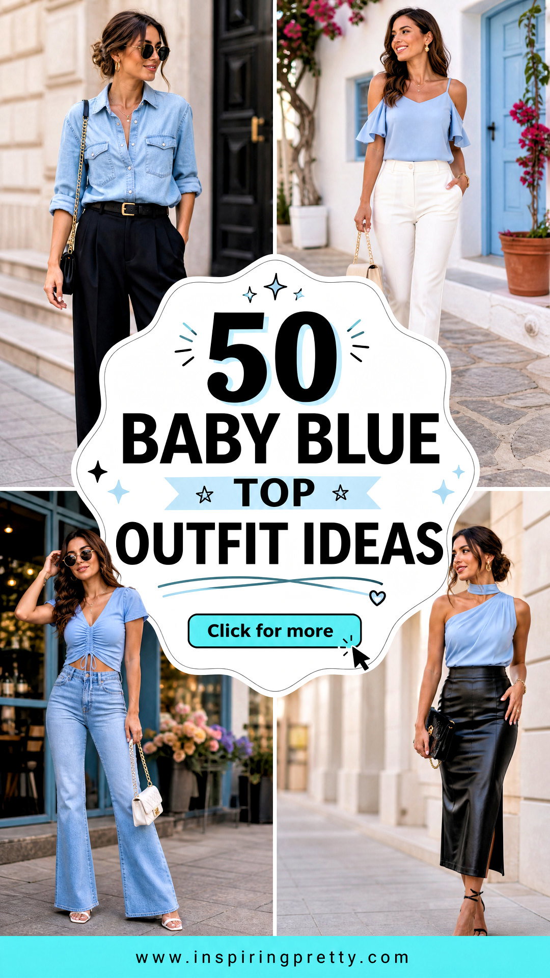 50 Baby Blue Top Outfit Ideas for Fresh Dreamy Everyday Style - 50 Baby Blue Top Outfit Ideas for Fresh, Dreamy Everyday Style