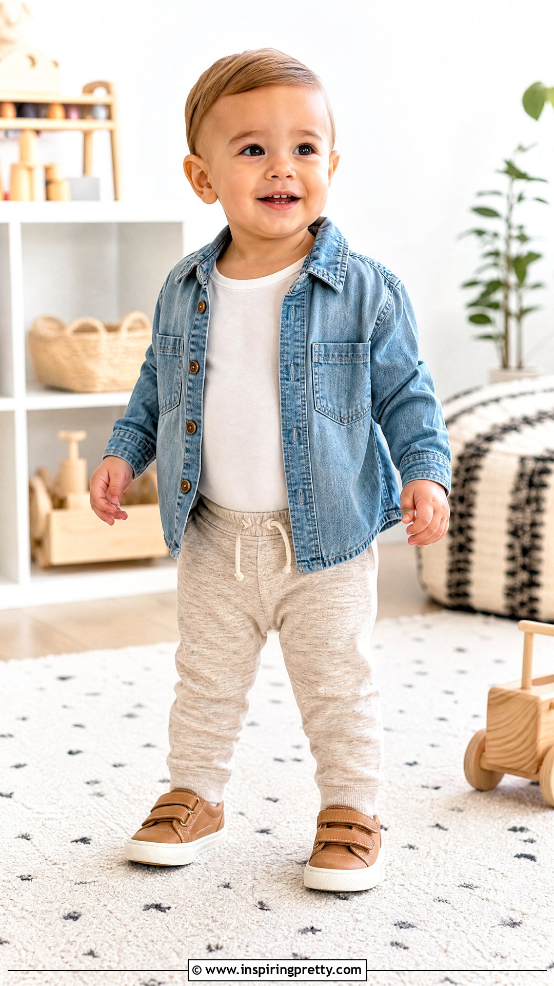 Baby Denim Shirt - 50 baby top designs